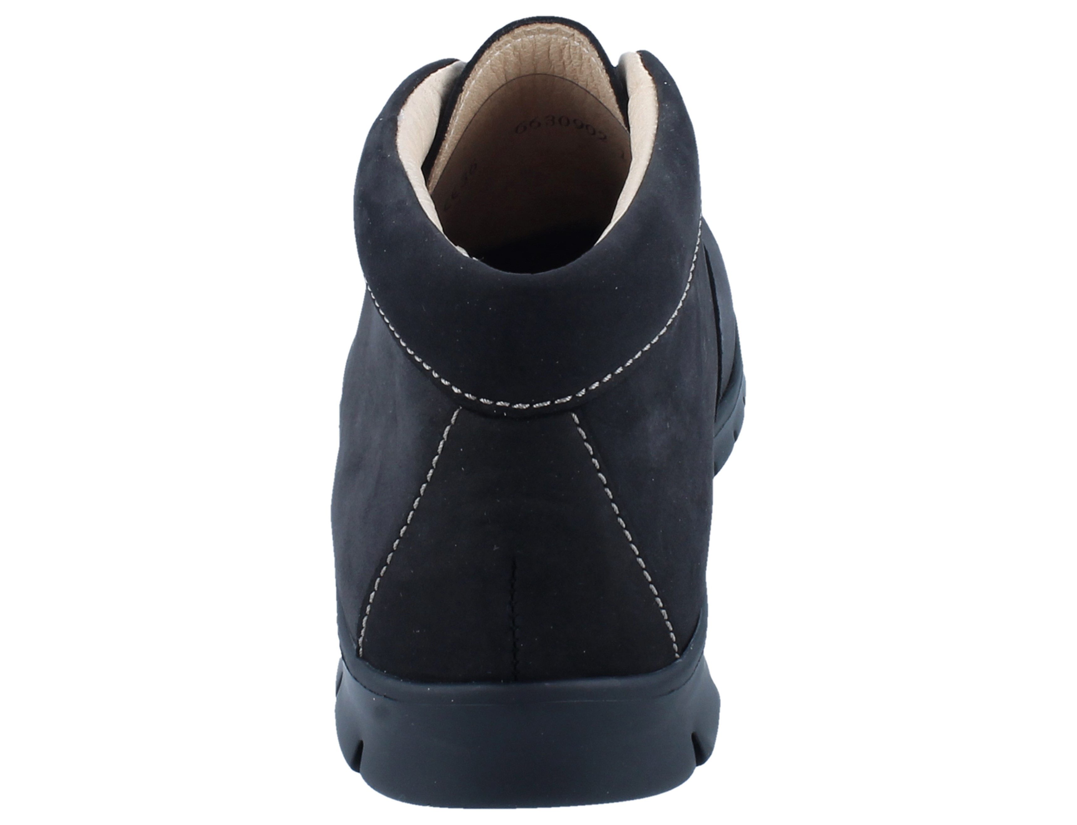 Finn Comfort FINN COMFORT Leon Damen Schnürschuhe knöchelhoch schwarz Nubukleder - Stiefel Wechselfußbett