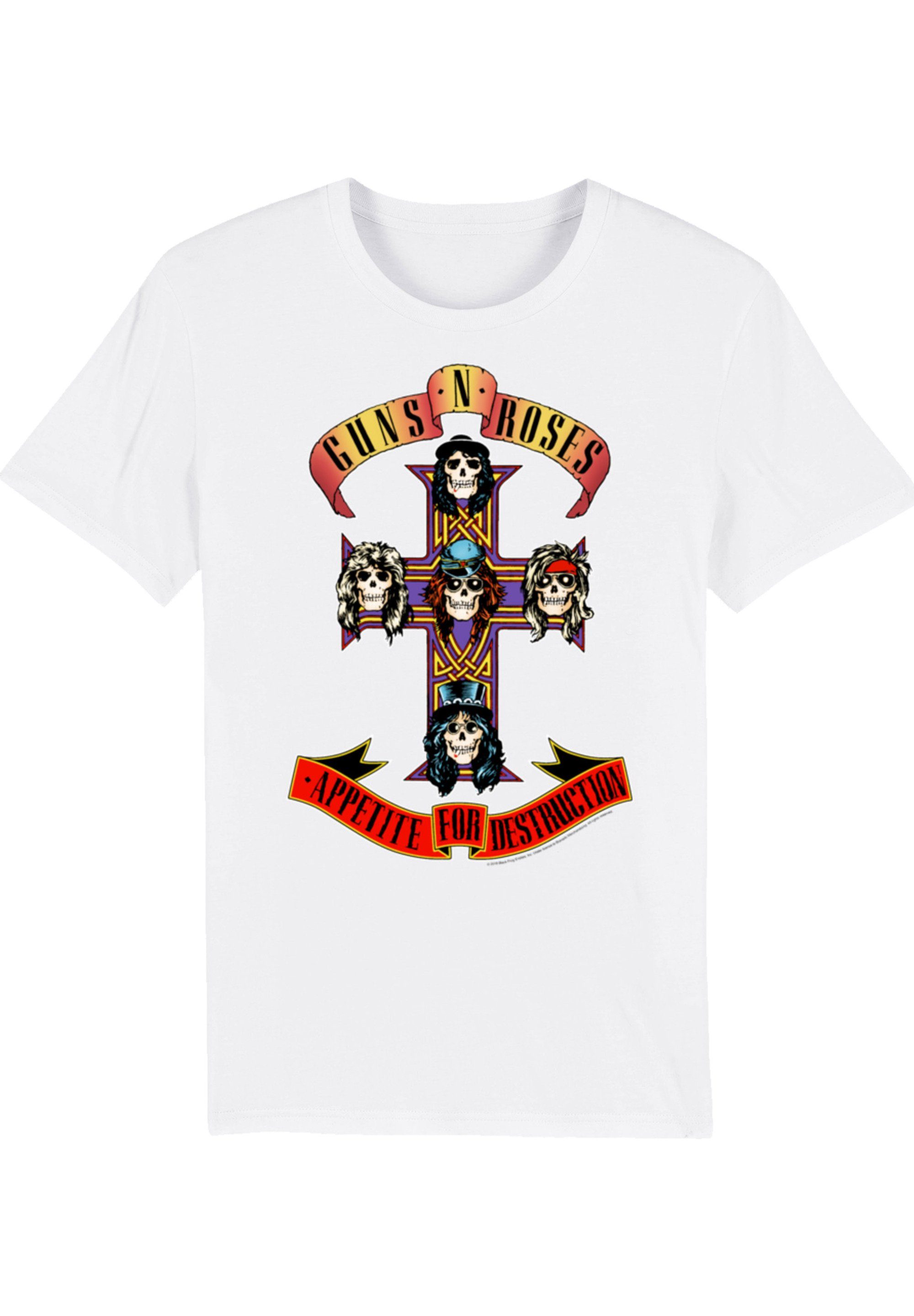 F4NT4STIC T-Shirt Guns \'n\' Roses Appetite For Destruction Print,  Komfortabel und vielseitig kombinierbar