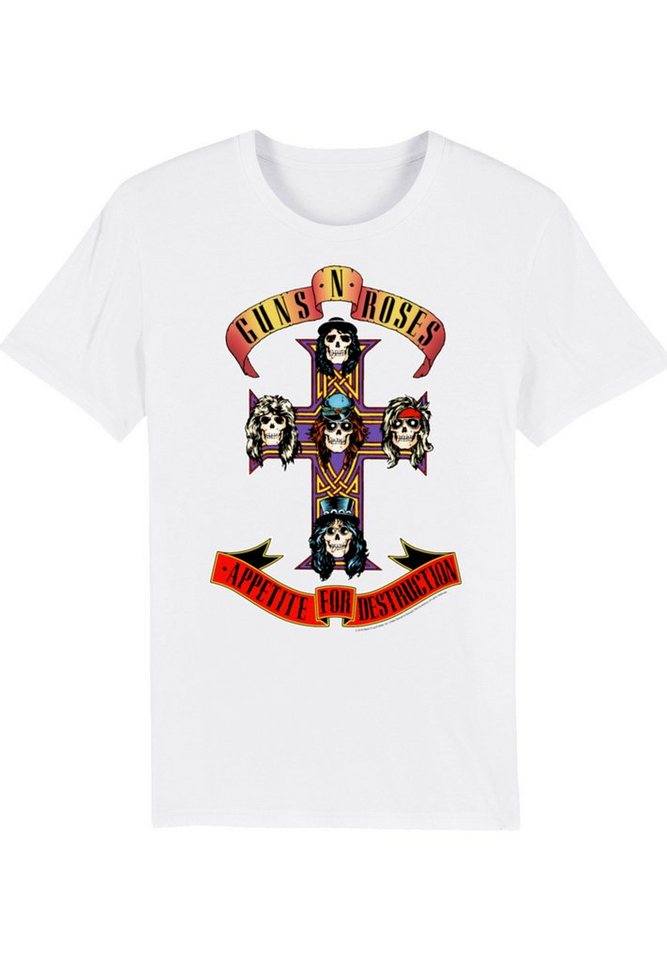 F4NT4STIC T-Shirt Guns 'n' Roses Appetite For Destruction Print,  Komfortabel und vielseitig kombinierbar