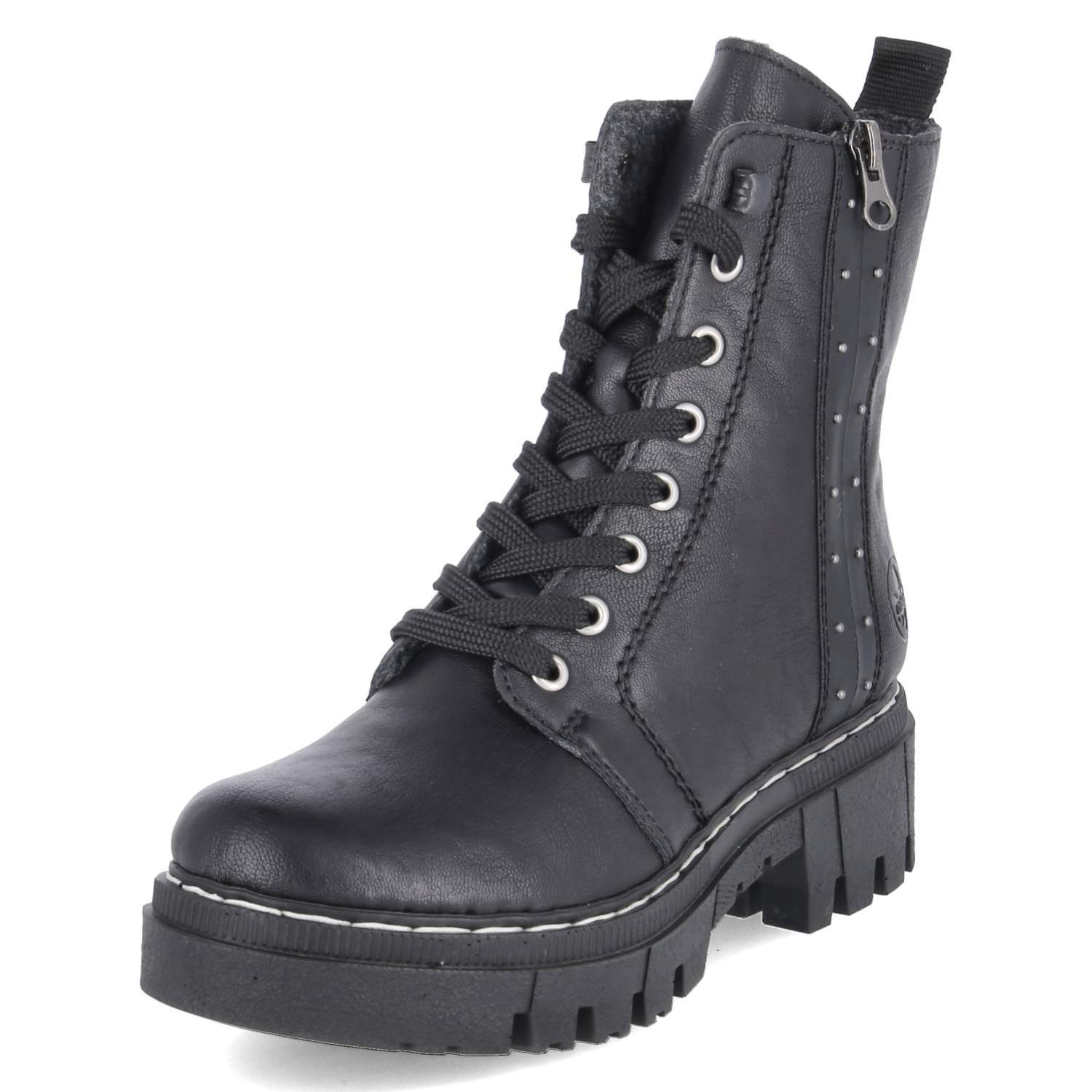 Rieker Rieker 74044-00 Damen Synthetik schwarz Schnürstiefel günstig online kaufen