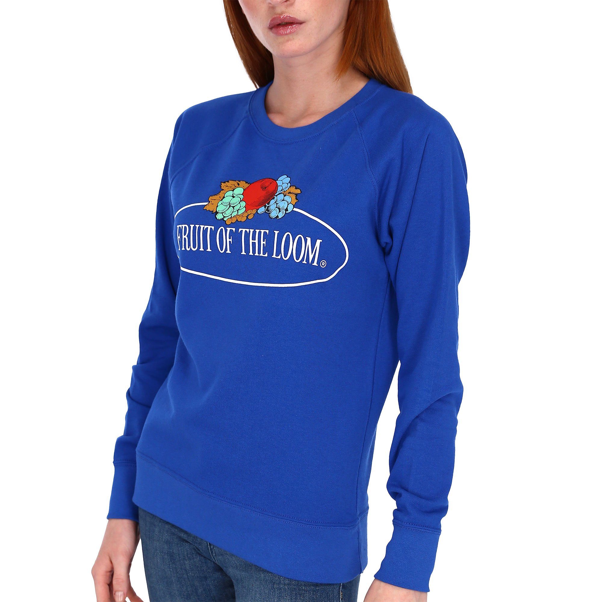 Fruit of the Loom Sweatshirt leichtes Damen Sweatshirt mit Vintage-Logo