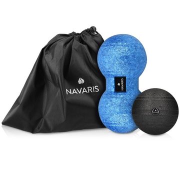 Navaris Stoffball Peanut Duo Ball und Massageball Set - Faszienmassage Ball Set