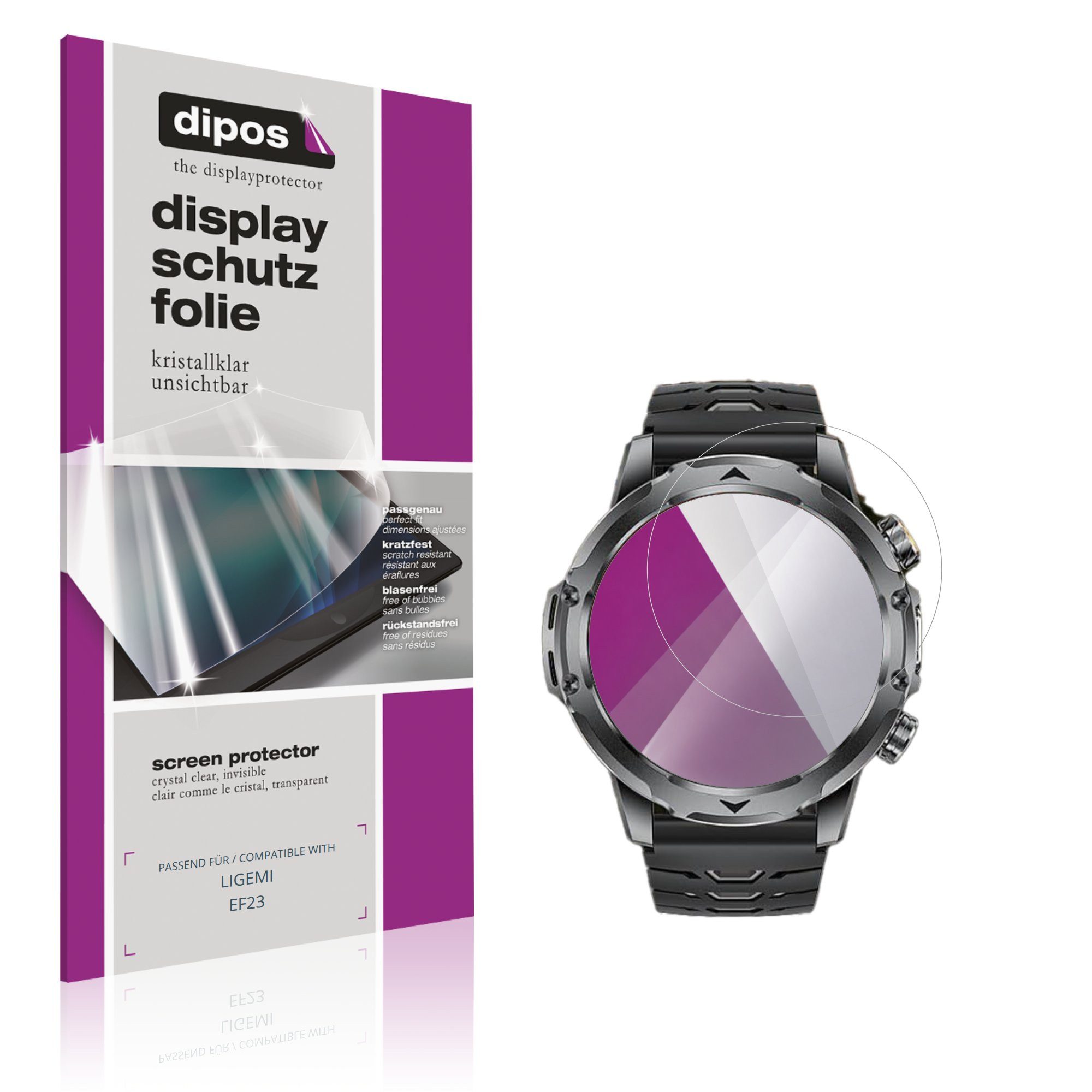 dipos Displayschutzfolie Schutzfolie für LIGEMI EF23, 6 Stück, Displayschutz Schutz Folie Made in Germany