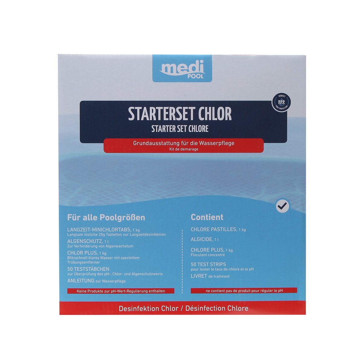 mediPOOL Poolpflege mediPOOL 5 in 1 Starter Set Chlor, (Spar-Set)