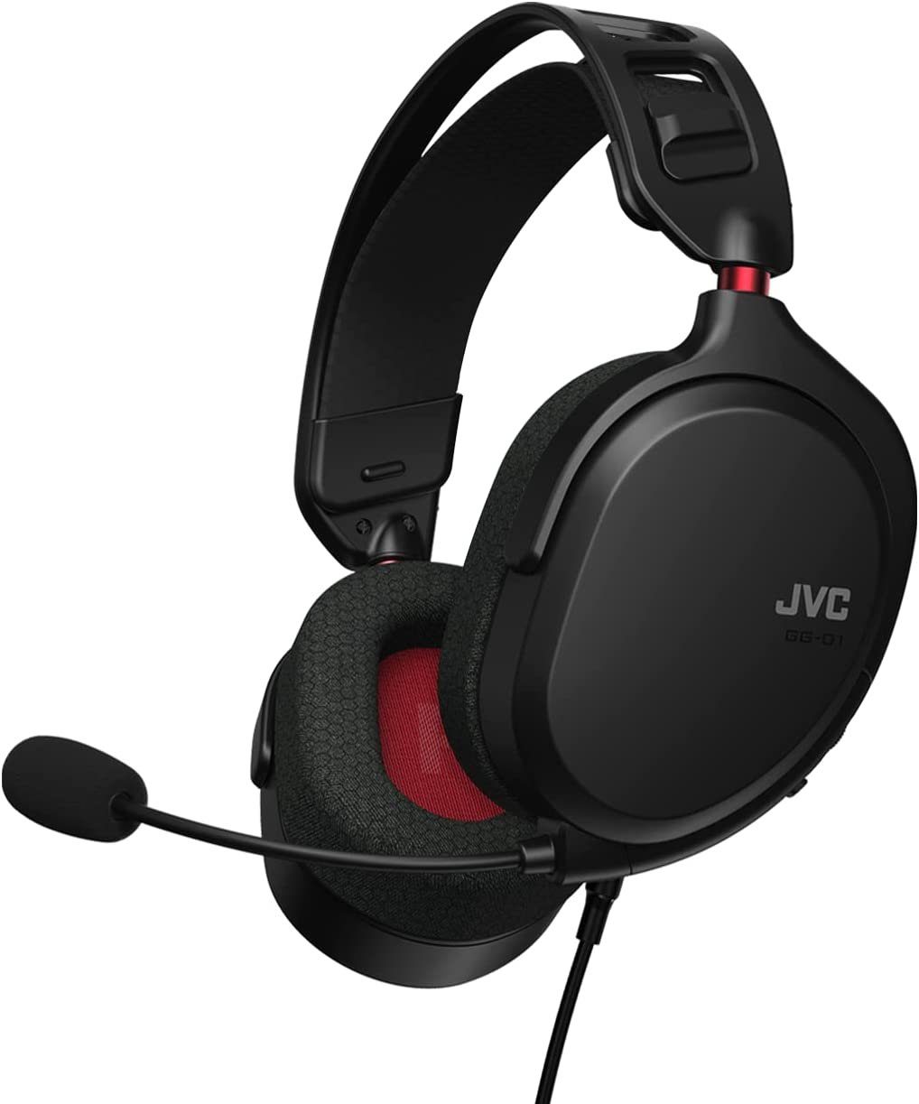 JVC GG-01BQ Gaming-Kopfhörer kabelgebunden, mit Mikrofon, Over-Ear Gaming-Headset Schwarz