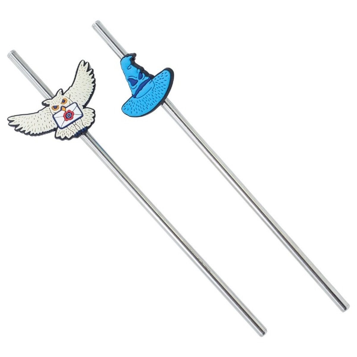 Harry Potter Trinkhalme Strohhalm Trinkhalm aus Edelstahl 2er Set für Kinder und Erwachsene, (2-tlg)
