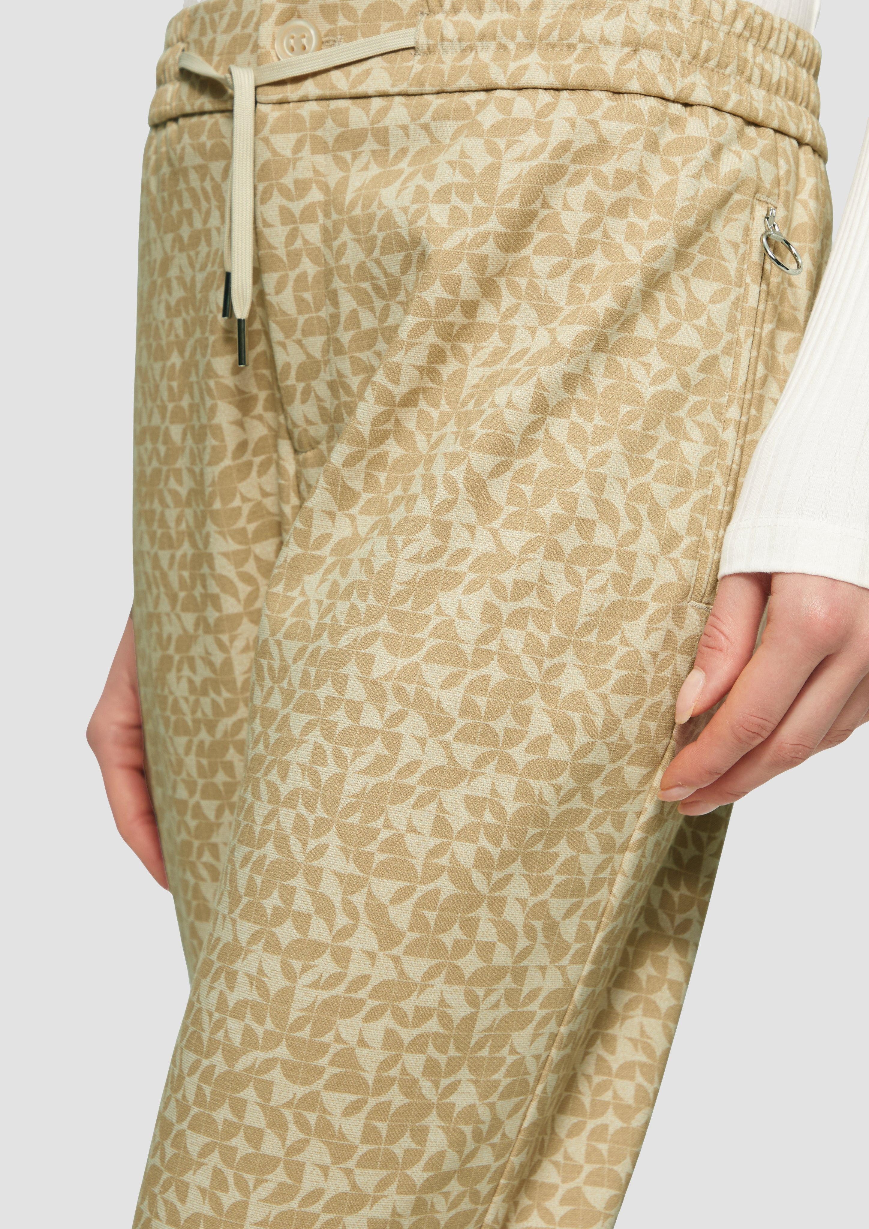 s.Oliver 7/8-Hose Gemusterte Jogpants und Reißverschlusstaschen günstig online kaufen
