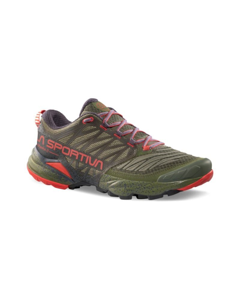 La Sportiva Akasha II dunkelgrün/rot Herren Laufschuh