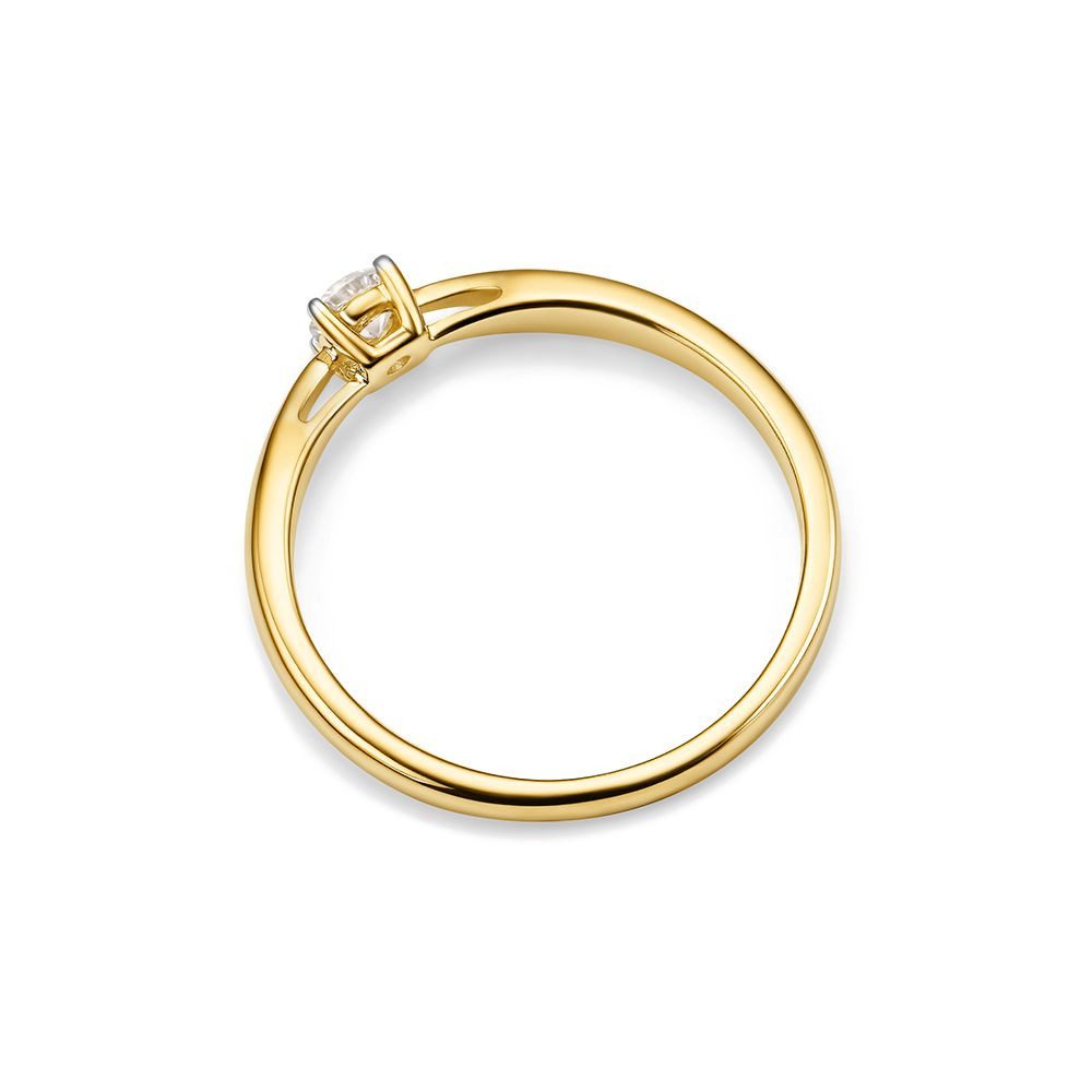 Miore Verlobungsring für Damen in 9K (375) Gelbgold mit Diamant 0,15 oder 0,25 ct