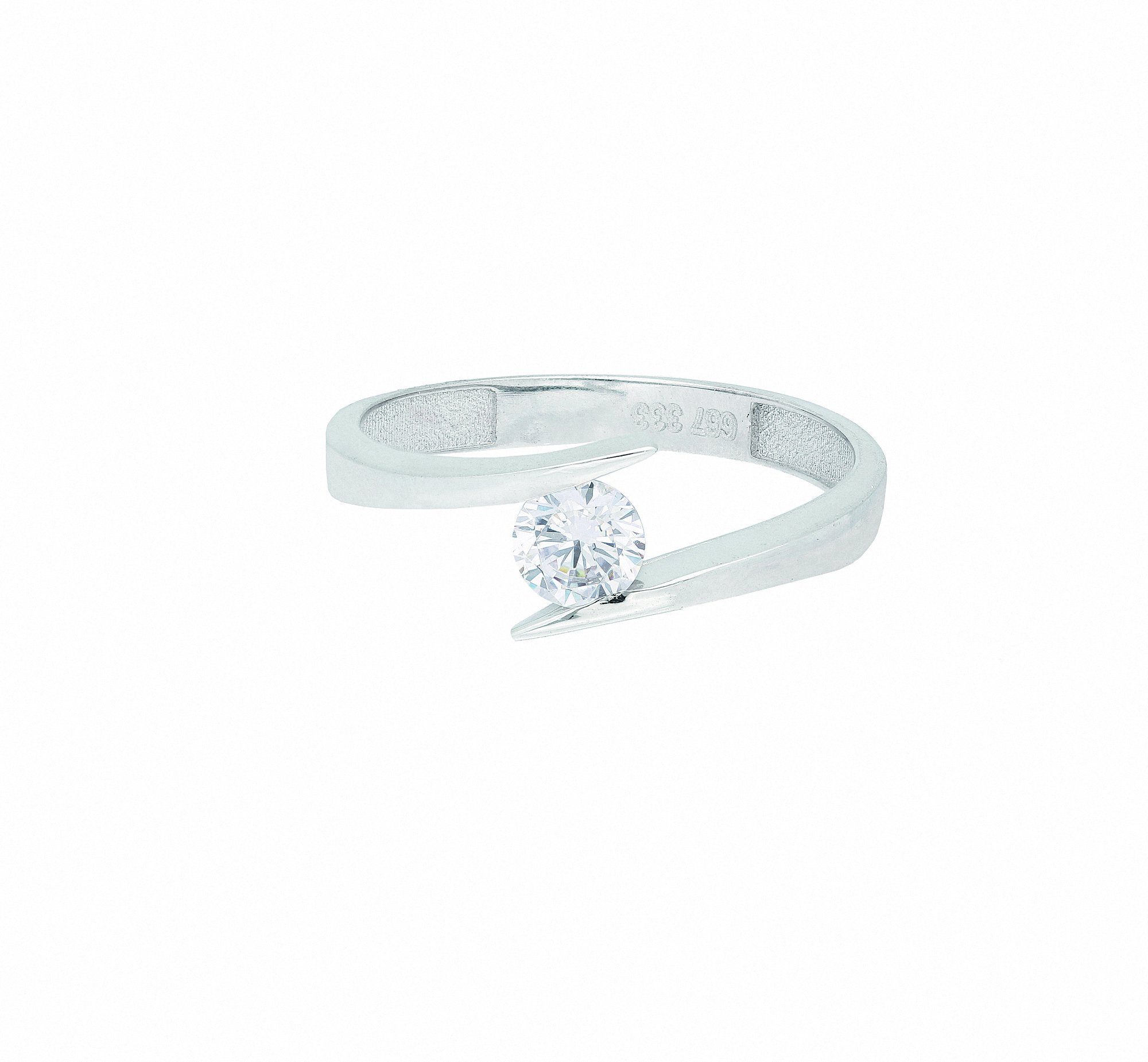 Solitärring Solitärring 333 Weißgold (8K) mit Zirkonia