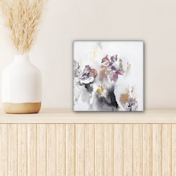 OneMillionCanvasses® Leinwandbild Farbe - Farben - Weiß - Abstrakt- Gold, (1 St), Leinwand Bilder für Wohnzimmer Schlafzimmer
