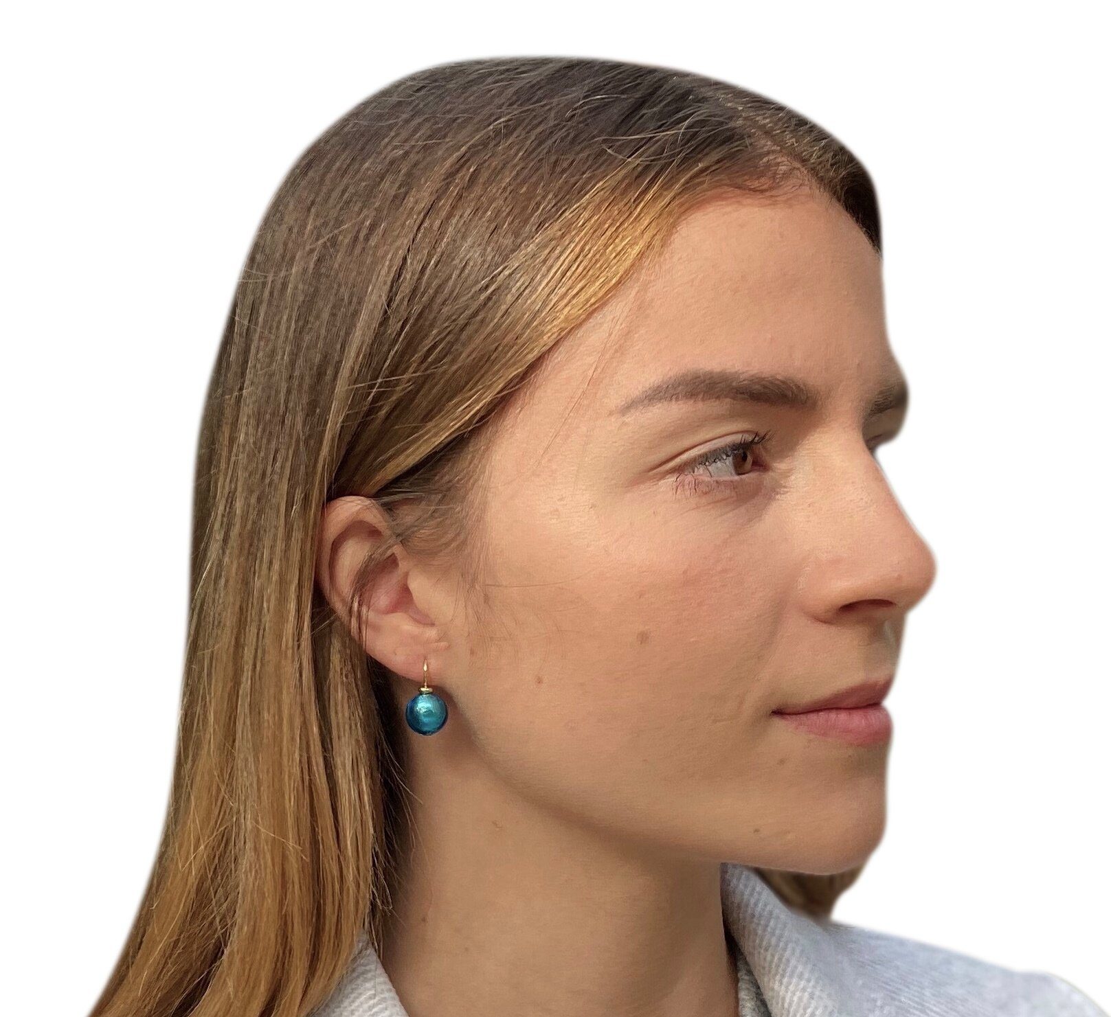 Mugello Paar Ohrhänger Murano türkis gold-platt. hübscher Eyecatcher Hinguc günstig online kaufen