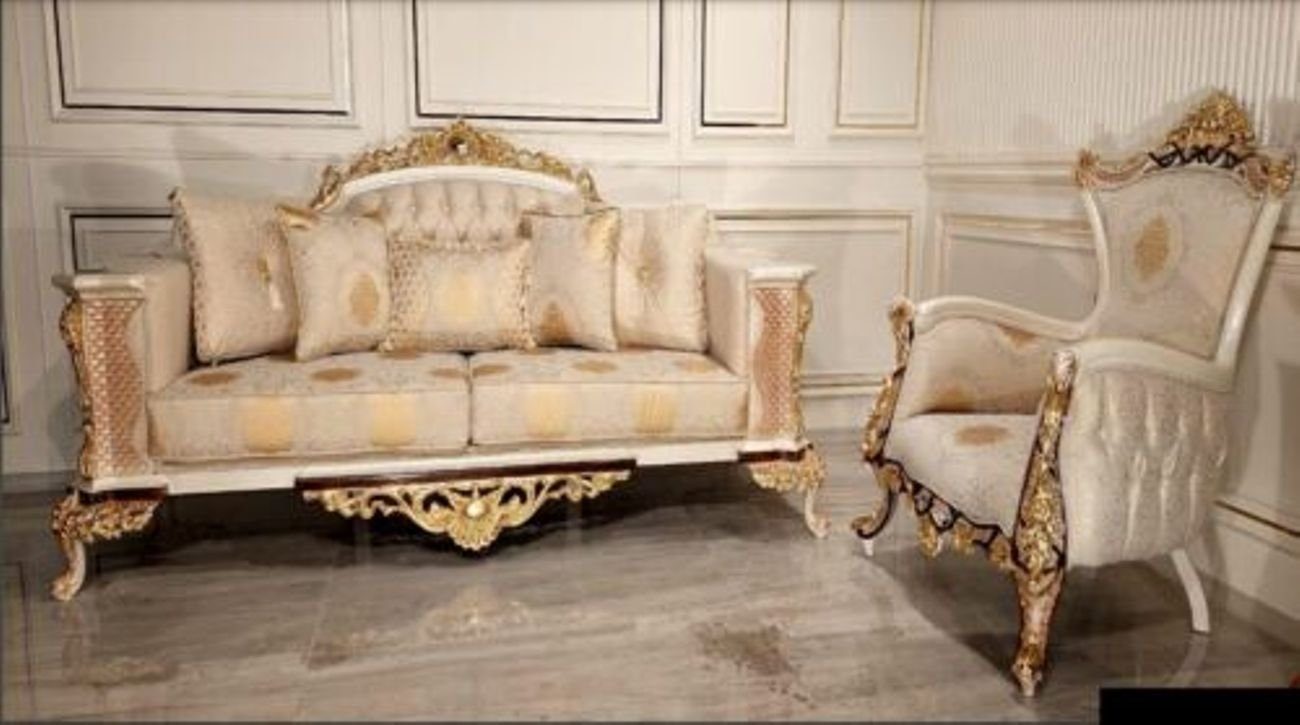 JVmoebel Wohnzimmer-Set, Sofagarnitur 3+1 Sitzer Luxus Set Sofa Sessel Sofas Relax Polster
