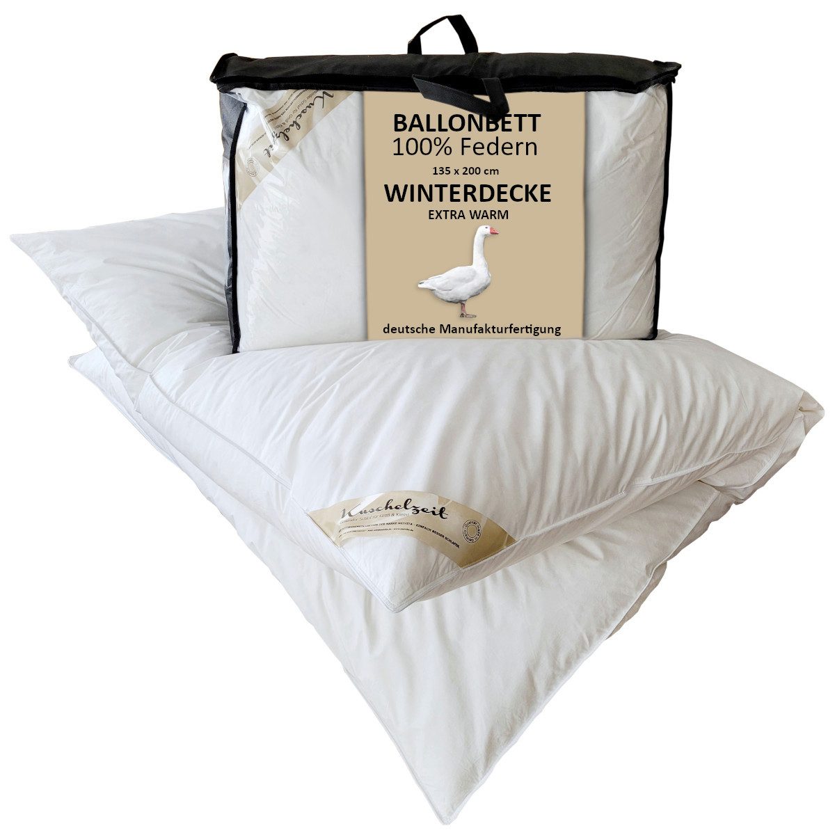 Meivita Gänsefederbettdecke Ballonbett mit 100% Federn, Füllung: 100% neue günstig online kaufen