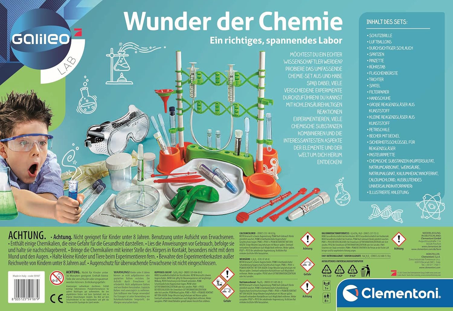 Clementoni® Experimentierkasten Clementoni 59187 - Wunder der Chemie – Bild 3 von 5