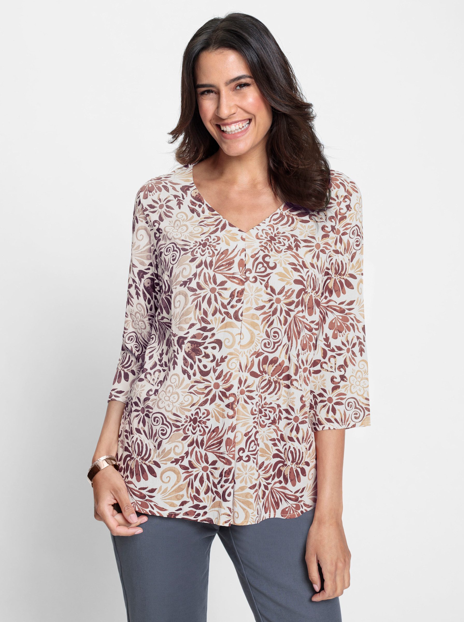 Witt Klassische Bluse Druckbluse 3/4-Arm günstig online kaufen