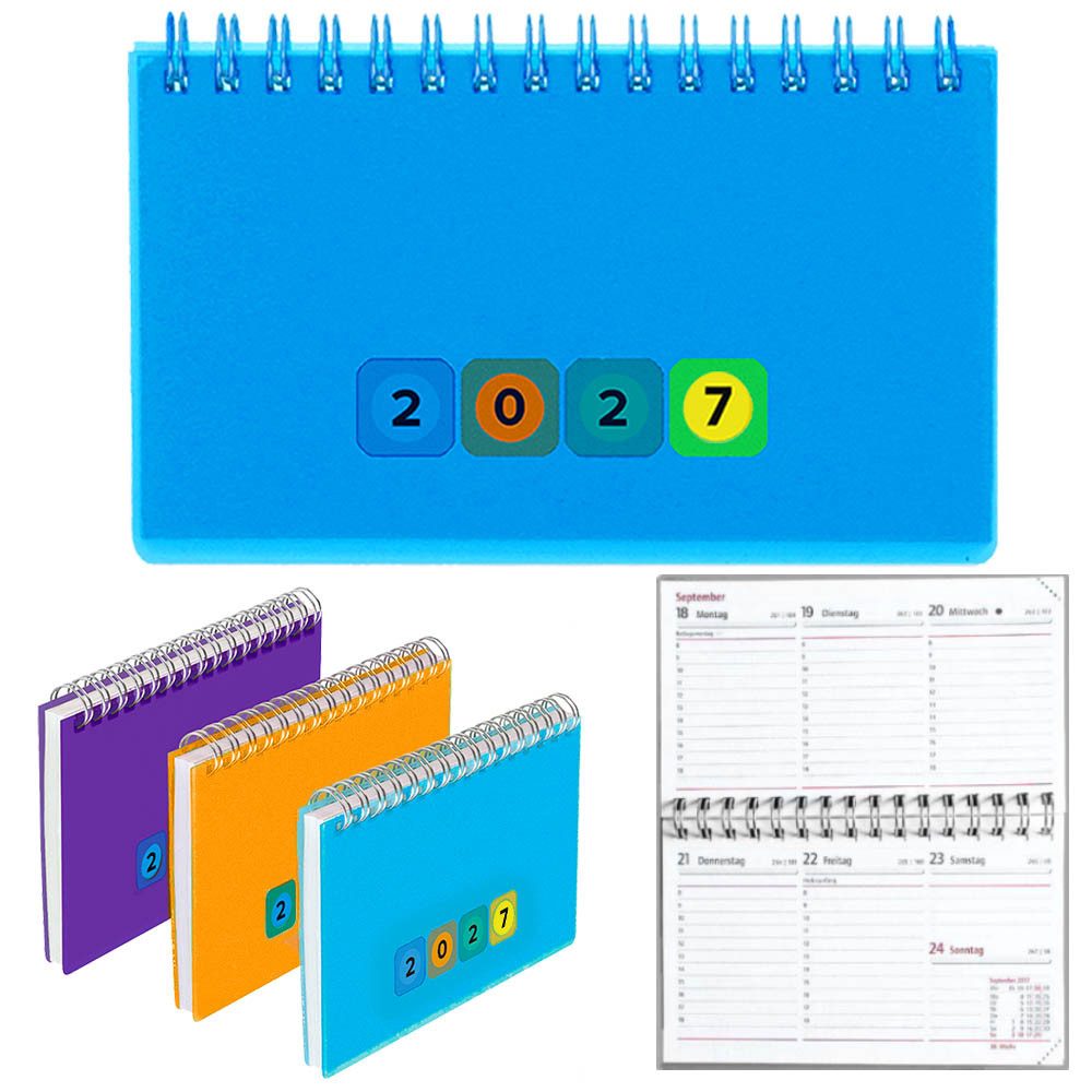 Herlitz Schreibtischkalender Mini Protect 2027 blau