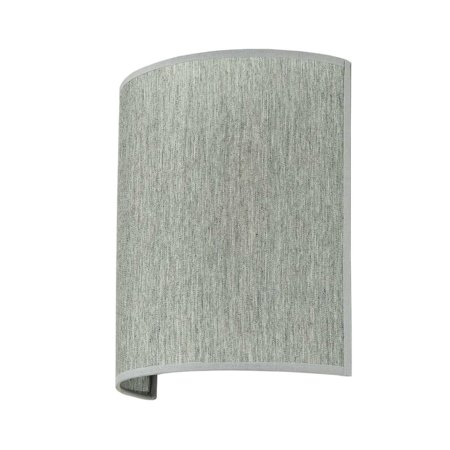 Licht-Erlebnisse Wandleuchte ALICE, ohne Leuchtmittel, Wandlampe Stoffschirm halbrund in Grau Wohnzimmer Schlafzimmer. € 34,95