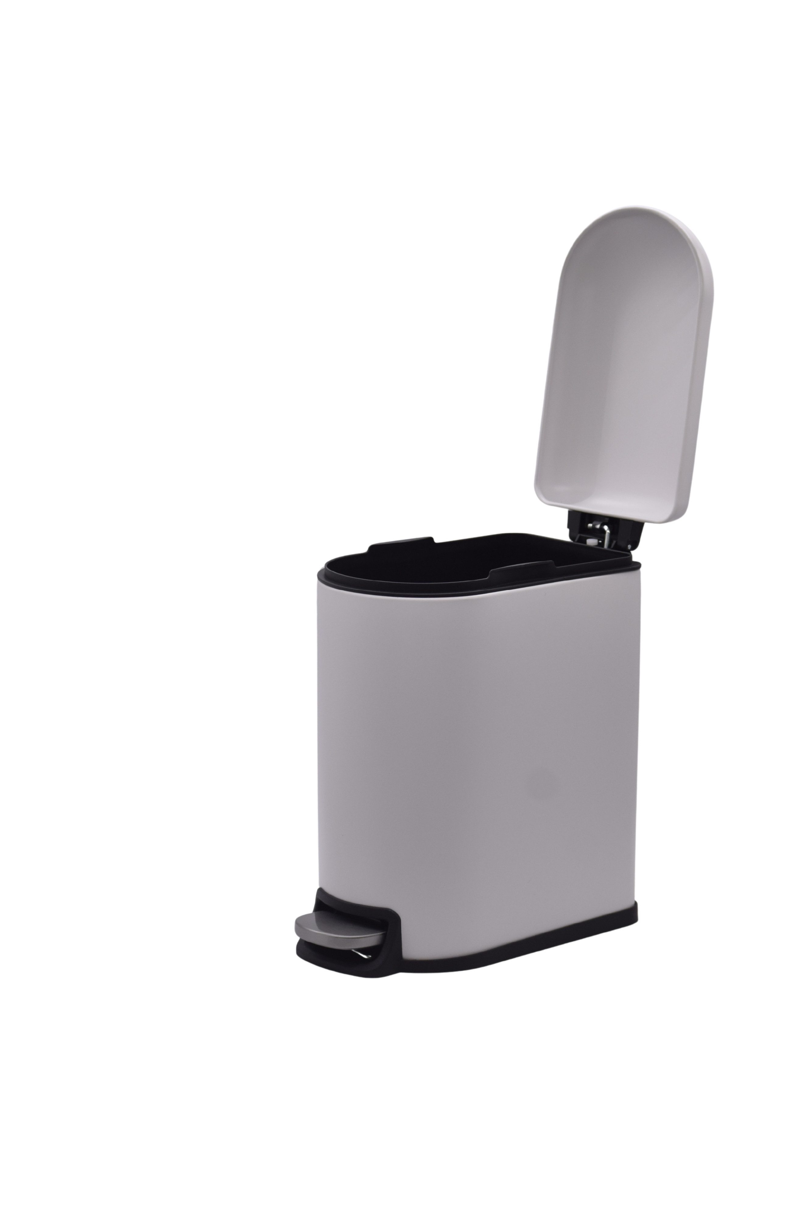 Euroshowers GmbH Kosmetikeimer Classic Weiß 5 Liter mit Pedal und Inneneimer, mit Pedal und soft-close Deckel