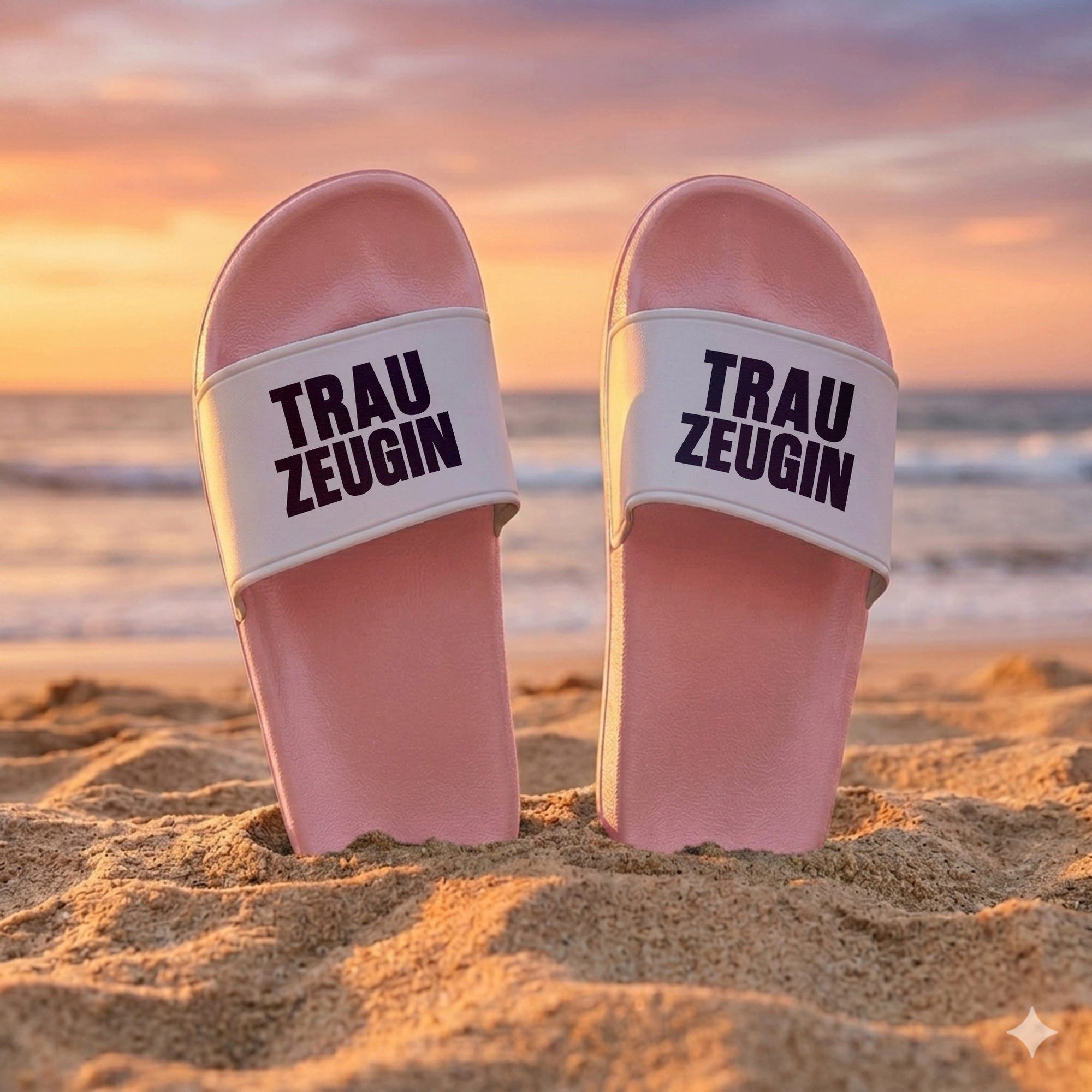 22Feels JGA Geschenk Trauzeugin Badelatschen Pink Badeschuhe Damen Badepantolette IN DEUTSCHLAND BEDRUCKT