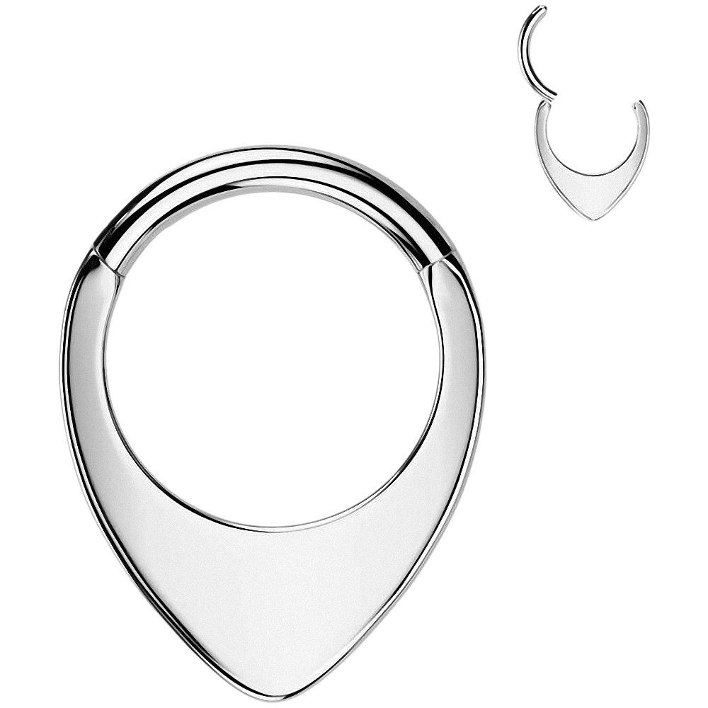 Nasenpiercing Flacher Segmentring Scharnier Tropfenform Septum Helix Ohrpiercing Sil