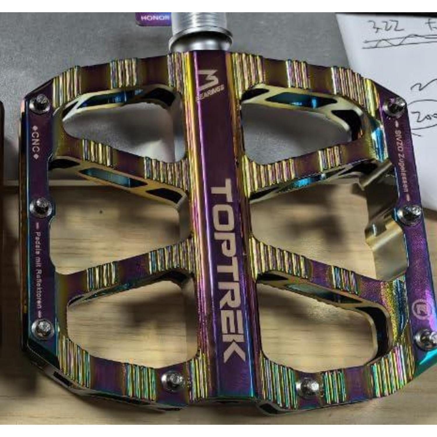 LuxusKollektion Plattformpedale Fahrradpedale StVZO Reflektoren Aluminium rutschfest 3 Lager Farbig