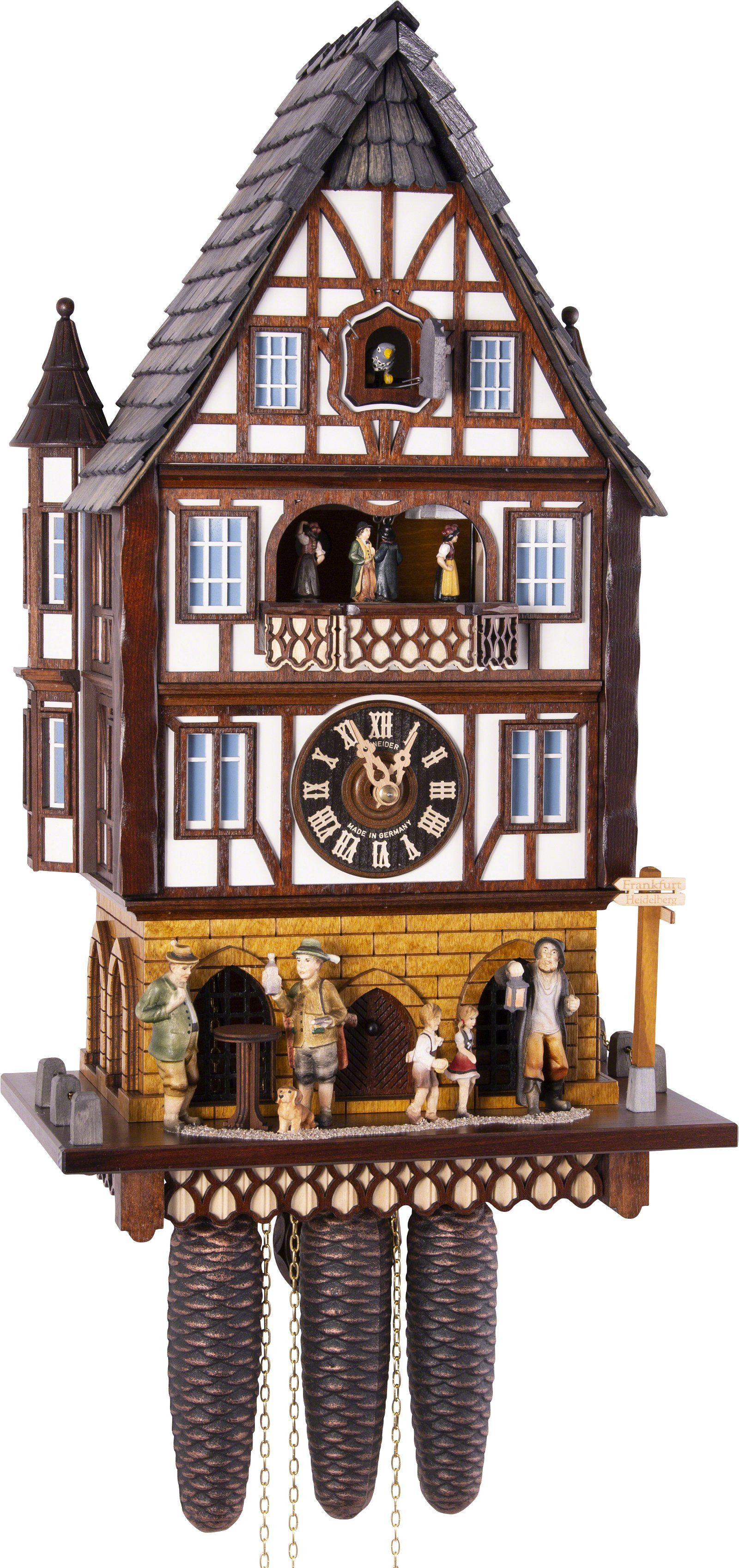 Anton Schneider Wanduhr Kuckucksuhr Chalet-Stil 8-Tage-Uhrwerk 54cm von Anton Schneider