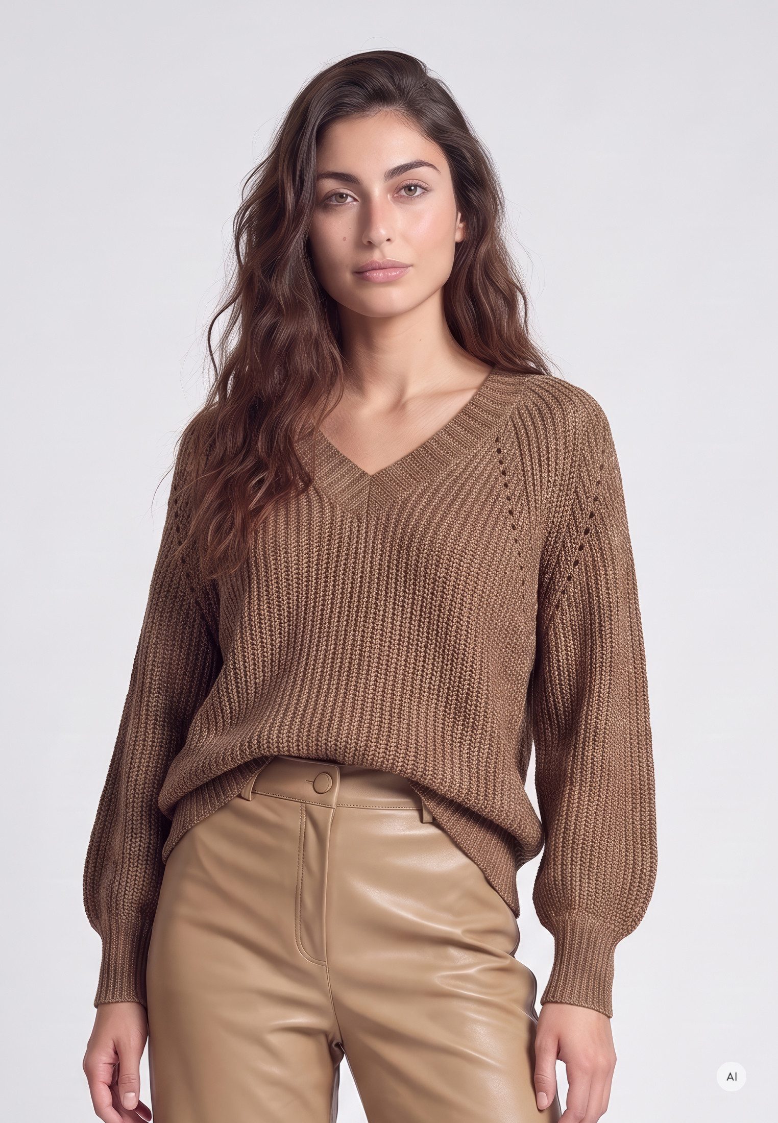 MARC AUREL V-Ausschnitt-Pullover