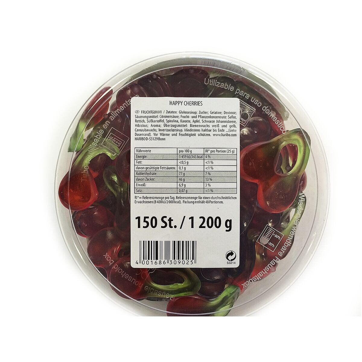 HARIBO Süßigkeit Happy Cherries, Fruchtgummi, 150 Stück
