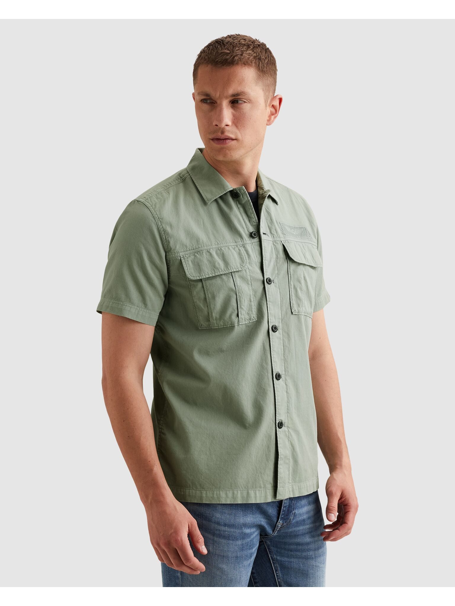 Kurzarmhemd Short Sleeve Shirt Ctn Bedford garment dye
