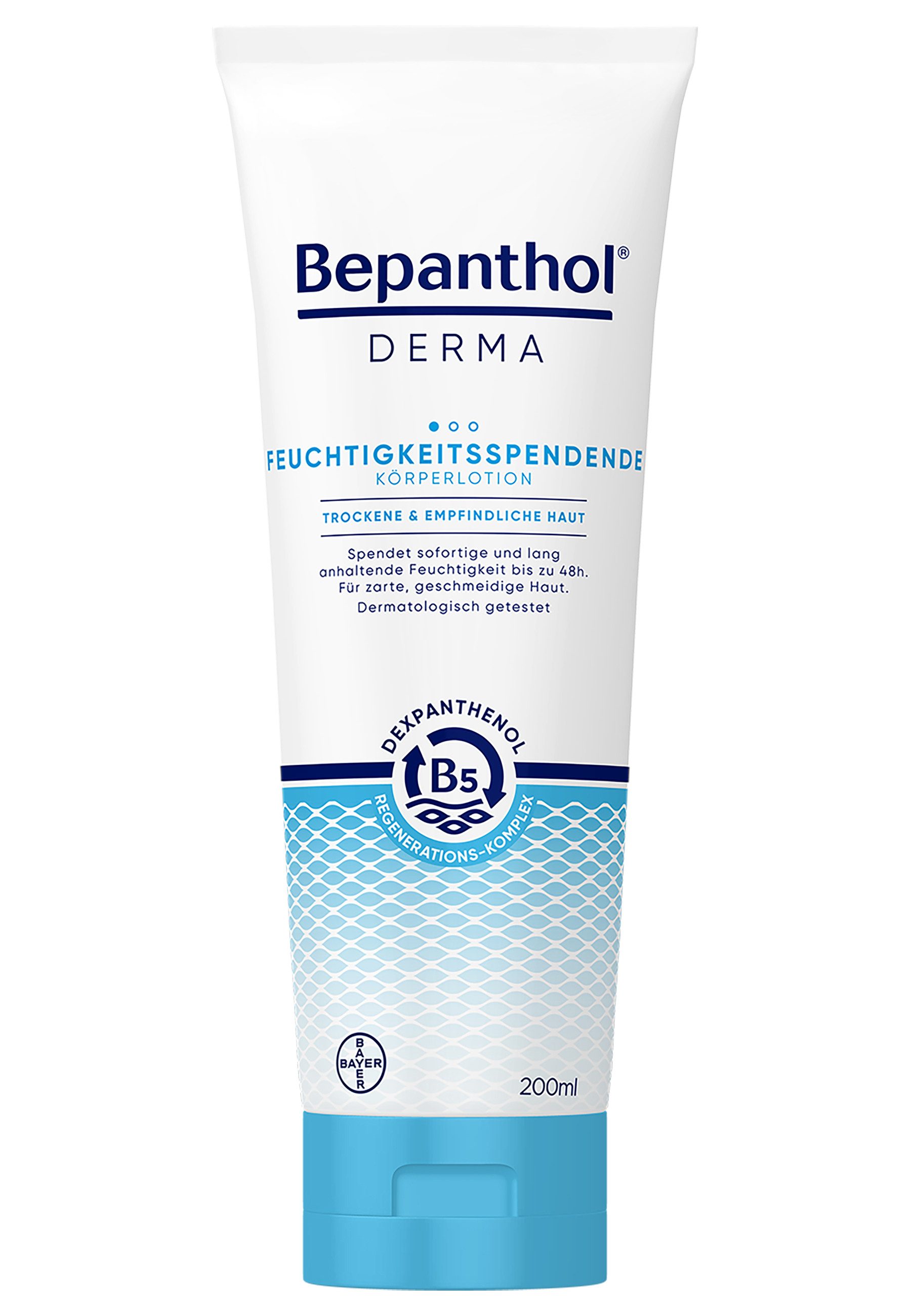 Bepanthol Körperlotion Feuchtigkeitsspendende Körperlotion, spendet sofortige & lang anhaltende Feuchtigkeit für bis zu 48h