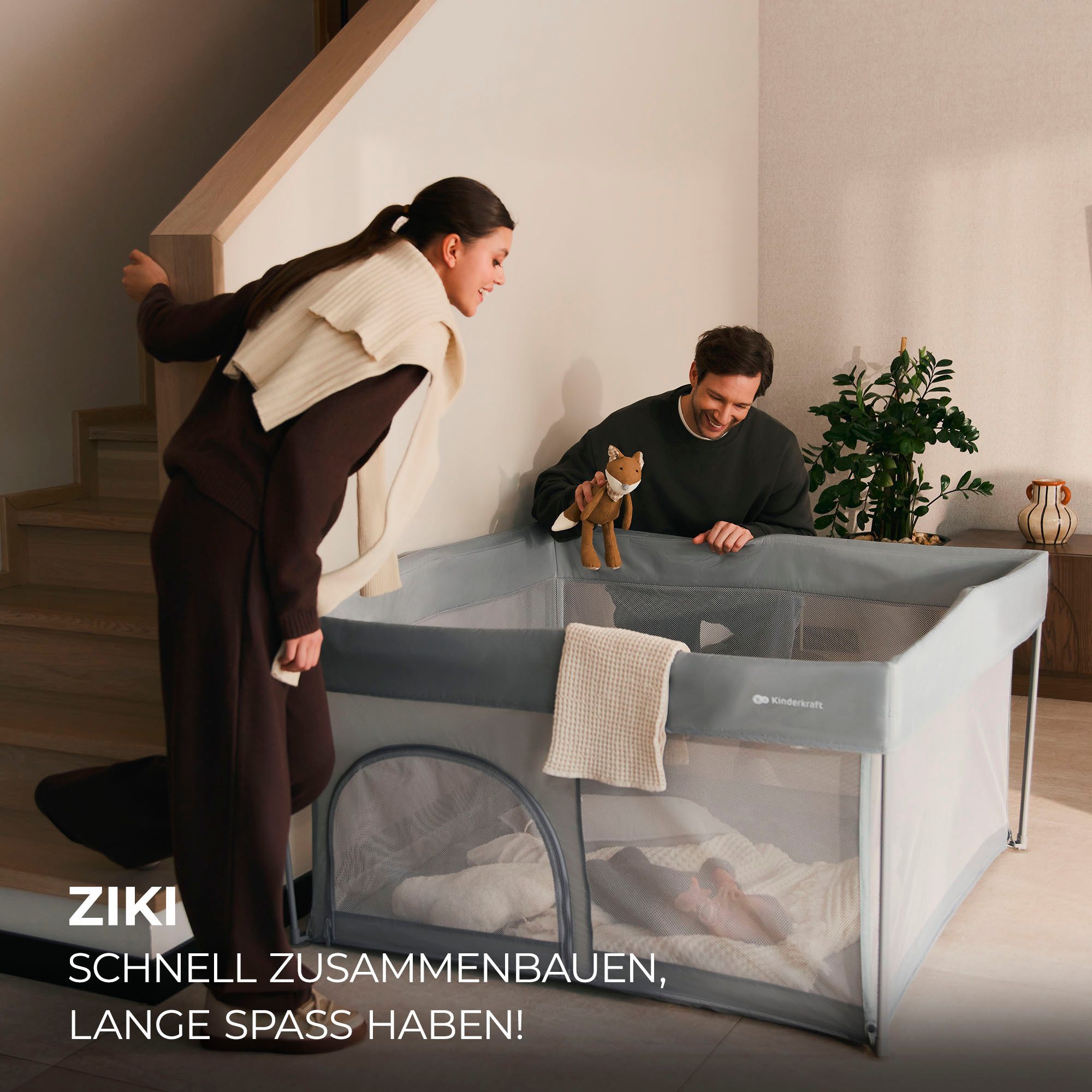 Kinderkraft Laufstall ZIKI, inkl. Tragetasche günstig online kaufen