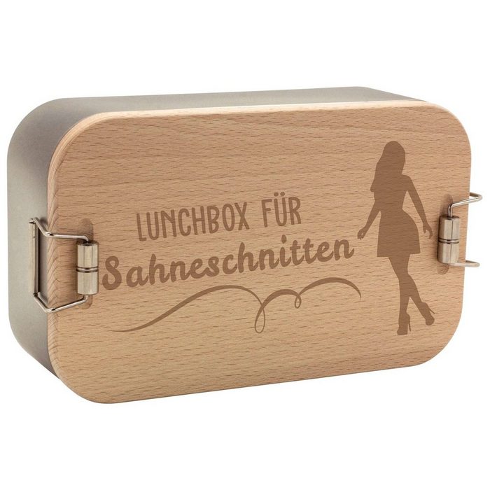 Neuetischkultur Lunchbox Lunchbox für Sahneschnitten Holz (1-tlg)