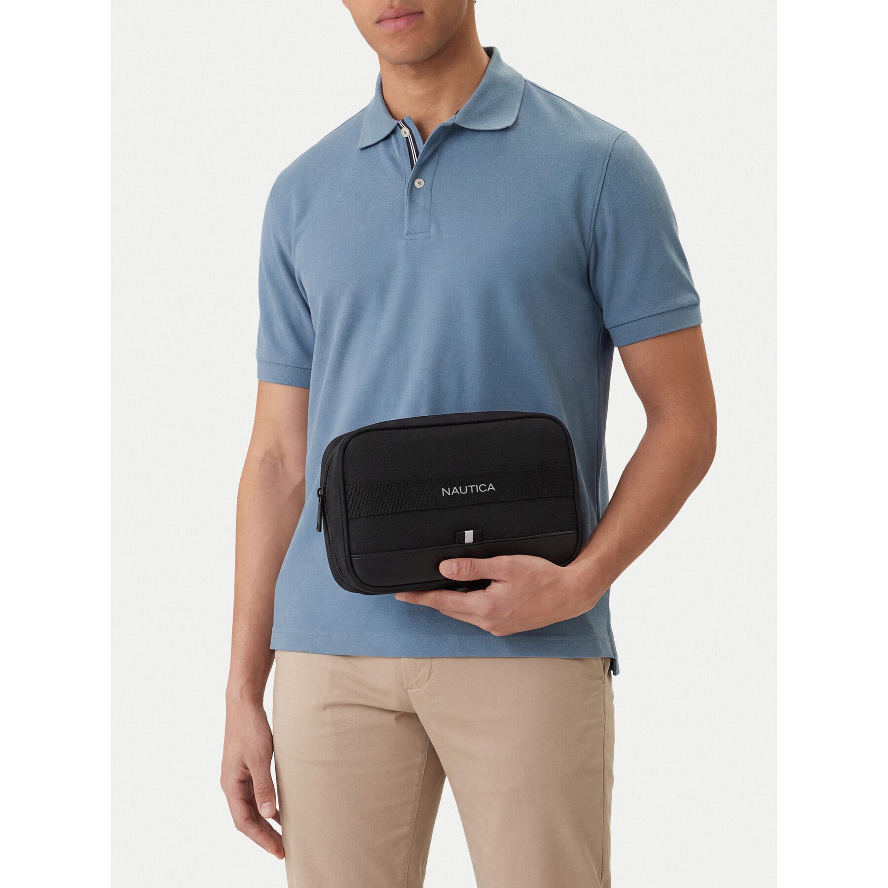 NAUTICA Handtasche Nautica Kosmetiktasche für Herren, Schwarz