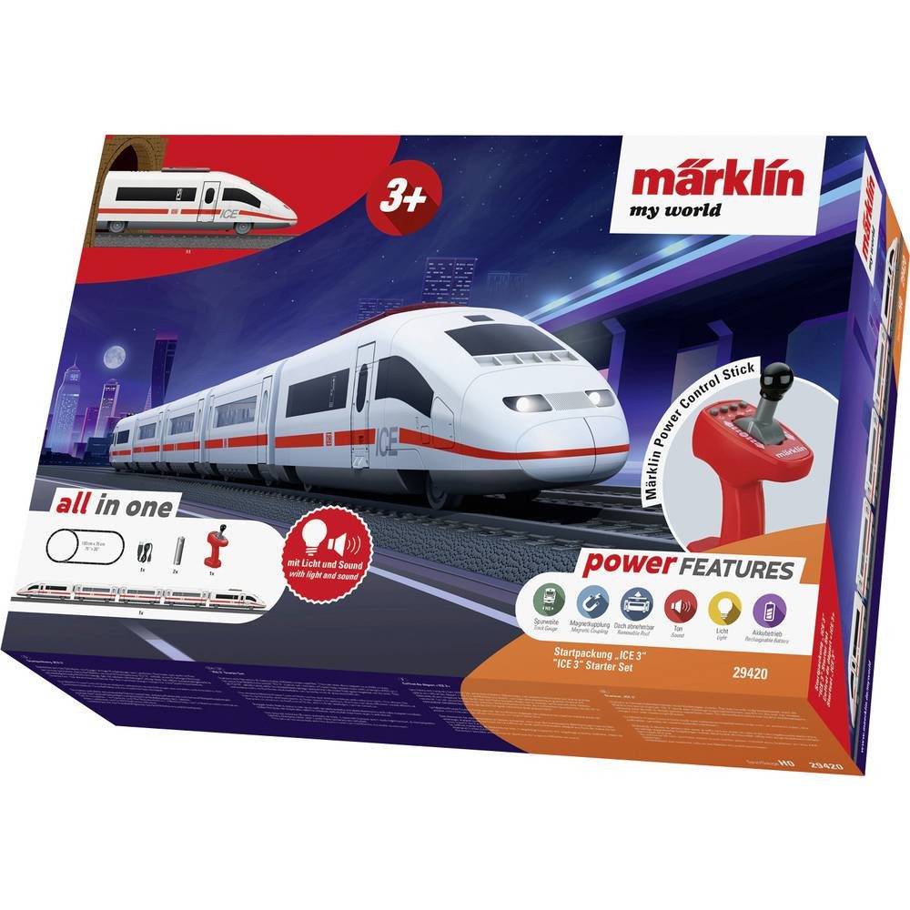 Märklin Spielzeug-Eisenbahn H0 my world Startpackung ICE 3 my world 029420