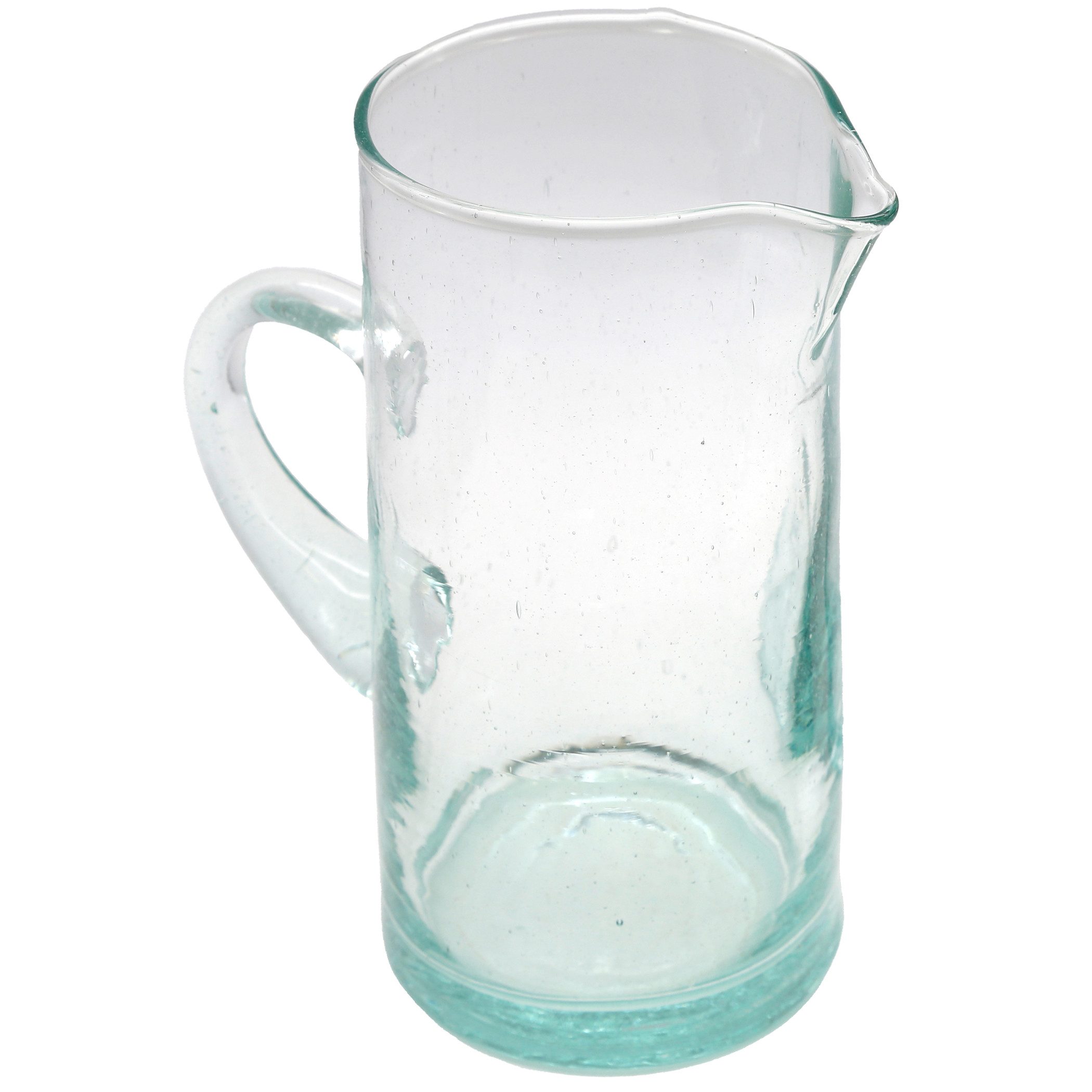 Wasserkaraffe Saftkaraffe 1 Liter Glas Wasser Karaffe mit Henkel transparent