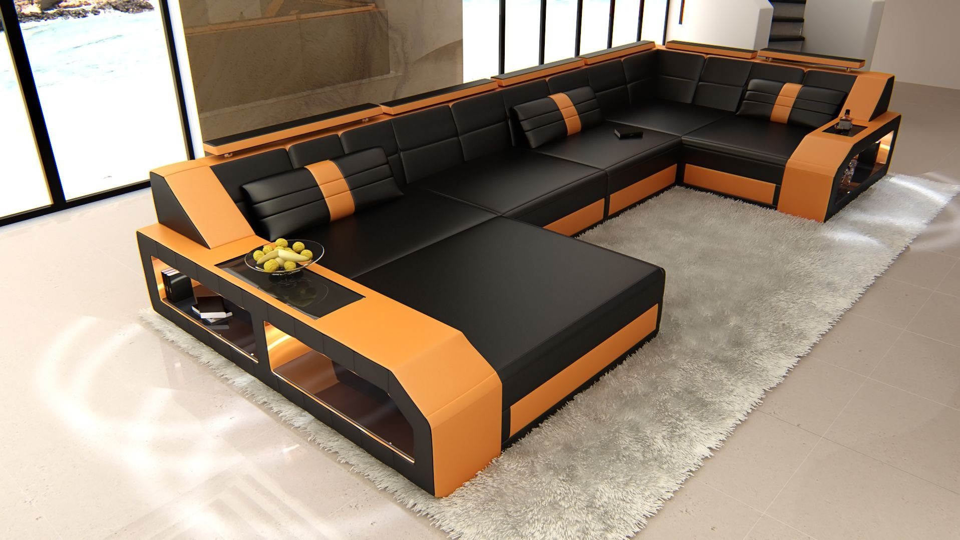 Sofa Dreams Wohnlandschaft Sofa Leder Ledercouch günstig online kaufen