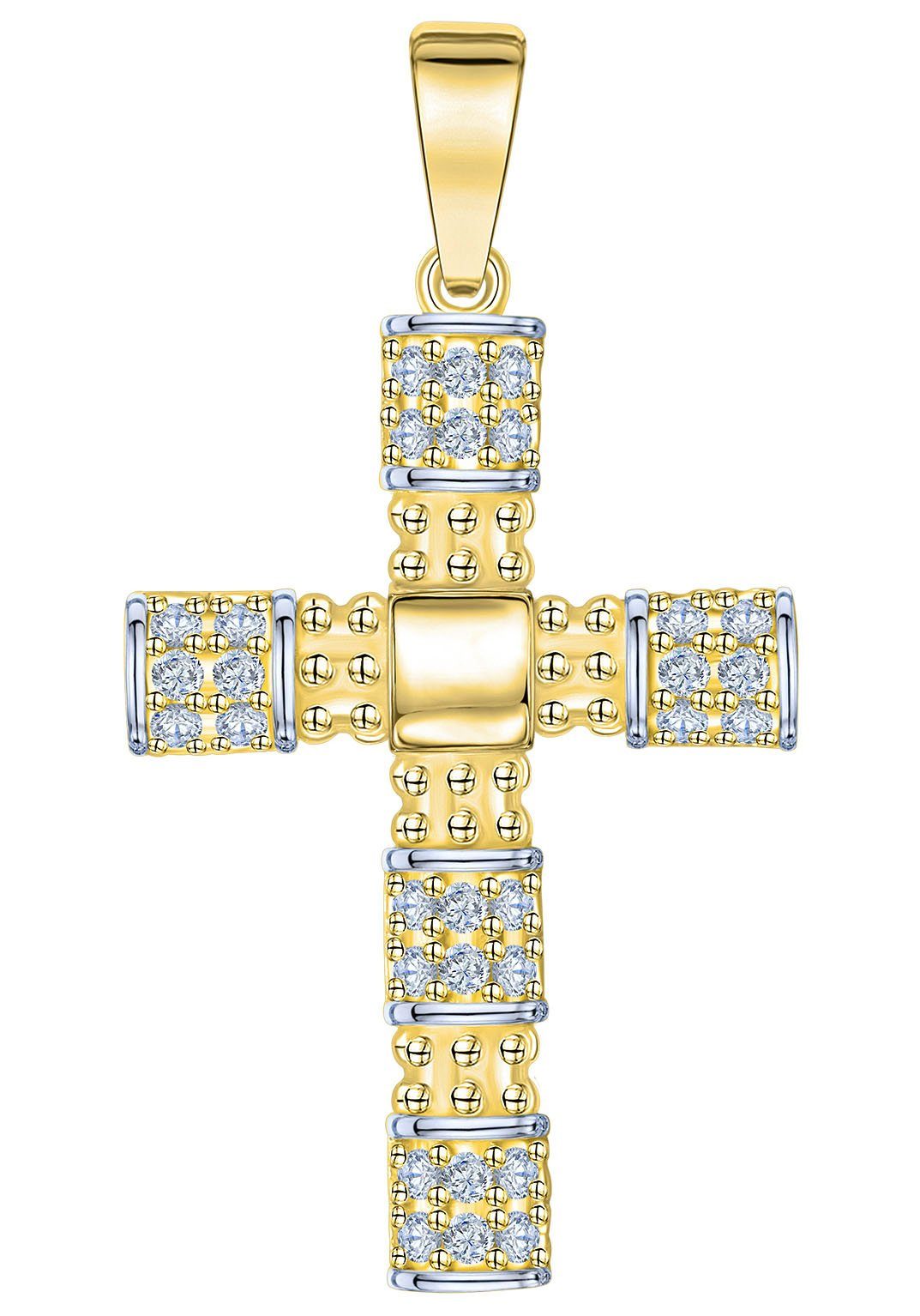 Kreuzanhänger Schmuck Geschenk Gold 375 Halsschmuck Anhänger Halskette Kreuz
