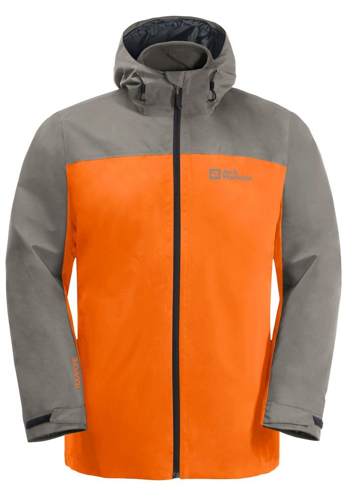 Jack Wolfskin 3-in-1-Funktionsjacke TAUBENBERG 3IN1 blood-orange teilig) (2 JKT M