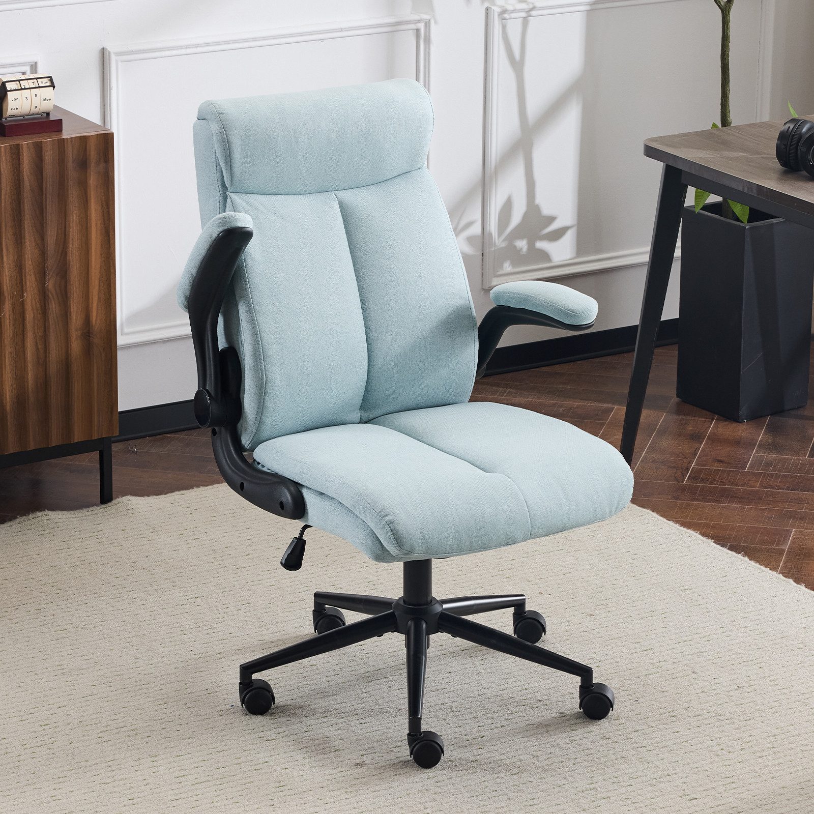 VINGLI Bürostuhl Ergonomischer Schreibtischstuhl mit hochklappbarer günstig online kaufen