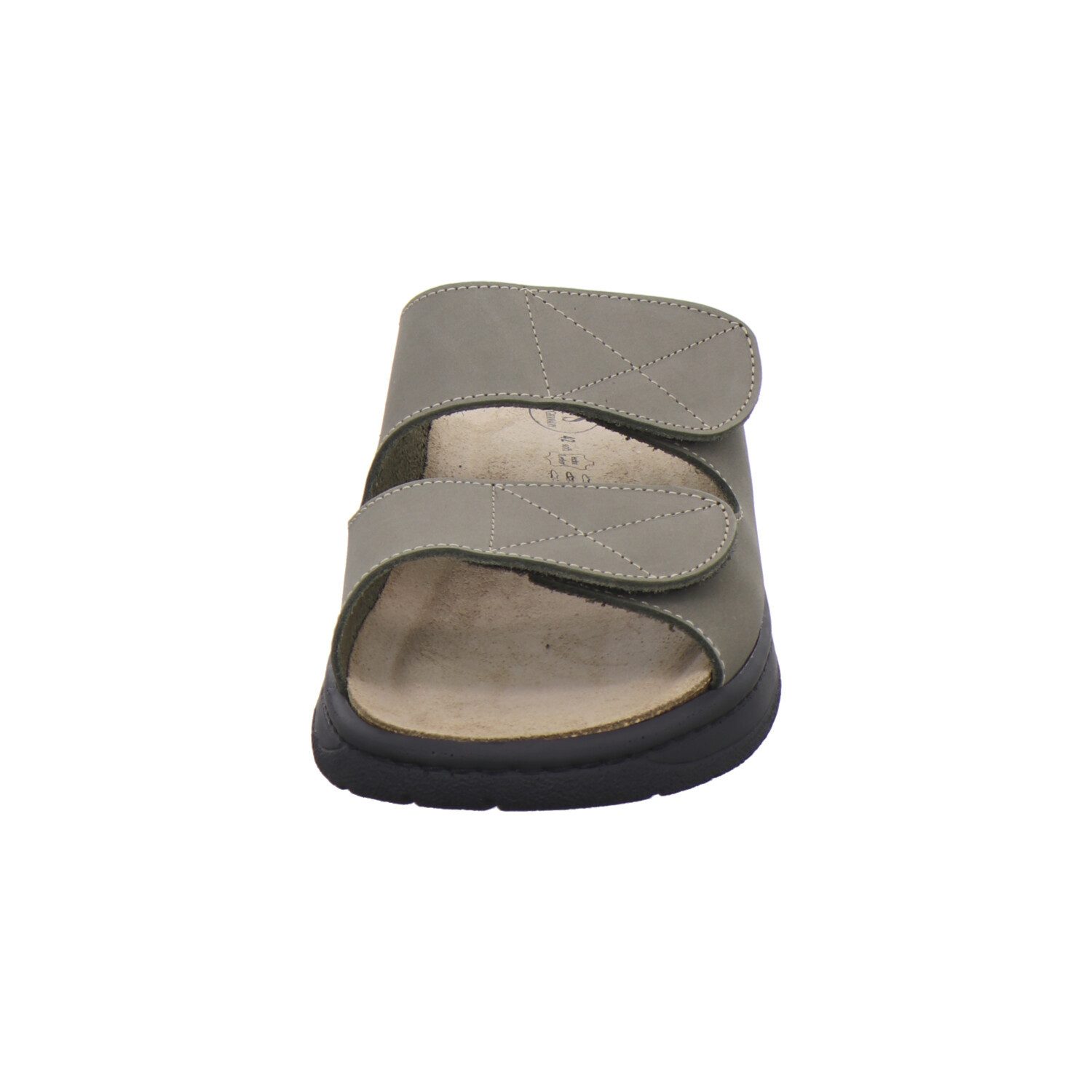 AFS-Schuhe 350268 Wechselfußbett Pantolette für Herren mit Fußbett, bequeme Sandalen aus Leder