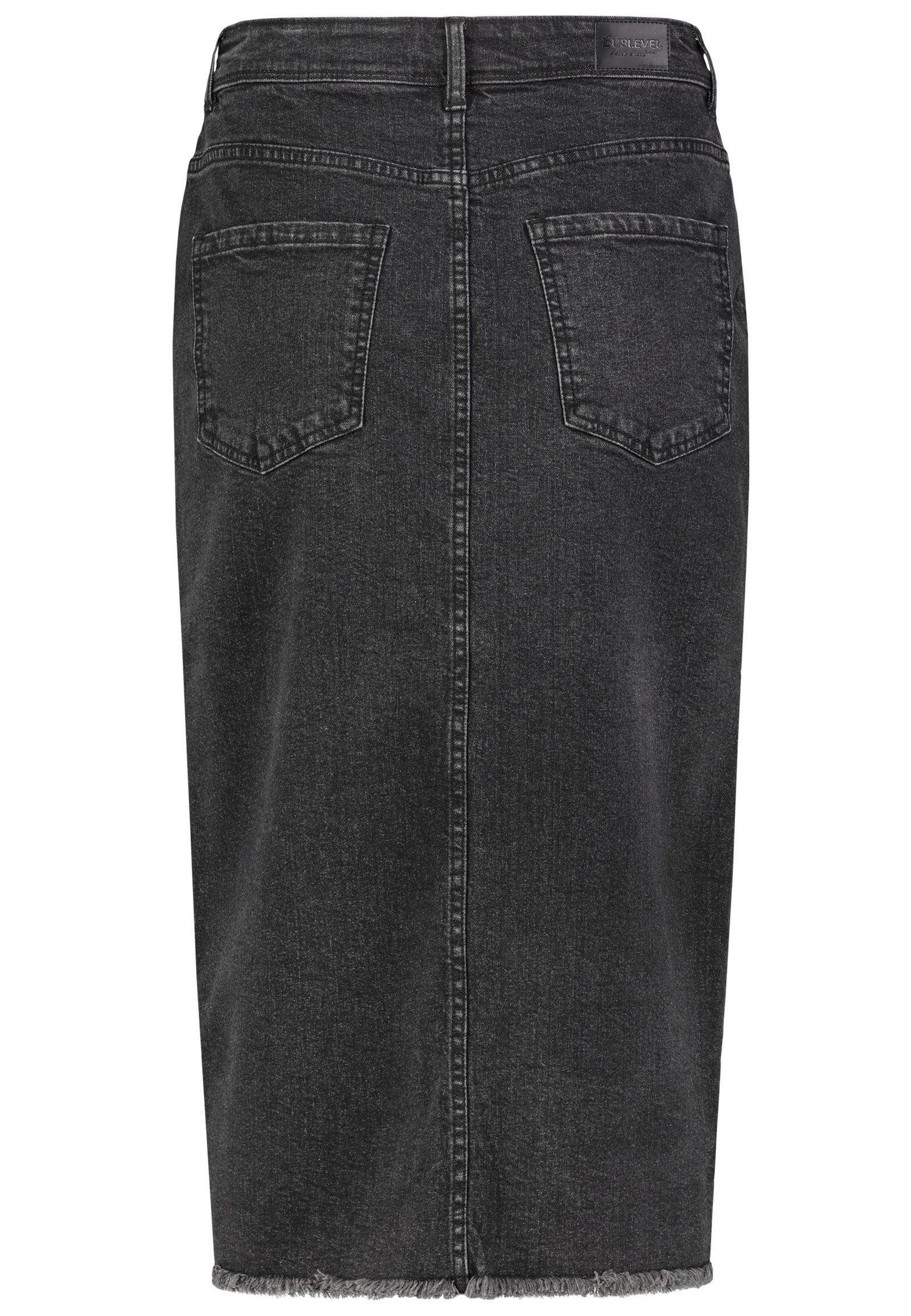 SUBLEVEL Jeansrock Damen Maxi Midi Mini Rock langer Schnitt Denim Stretch