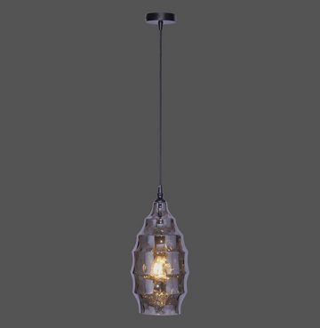Paul Neuhaus LED Pendelleuchte Pendelleuchte SCARLETT Rauchglas, 1xE27/60W, Lampenschirm in Rauchglas