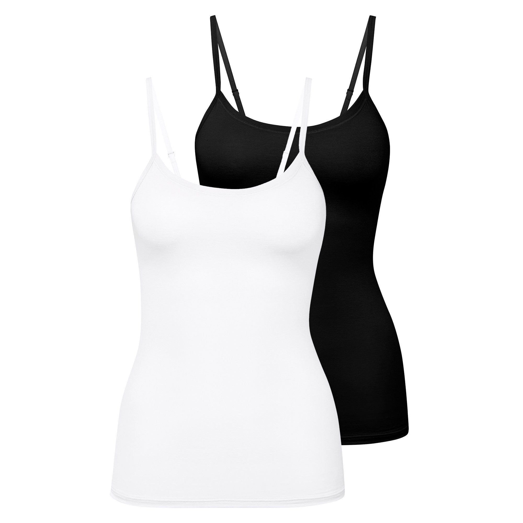 Unterhemd Damen Unterhemd 2er Pack Baumwolle