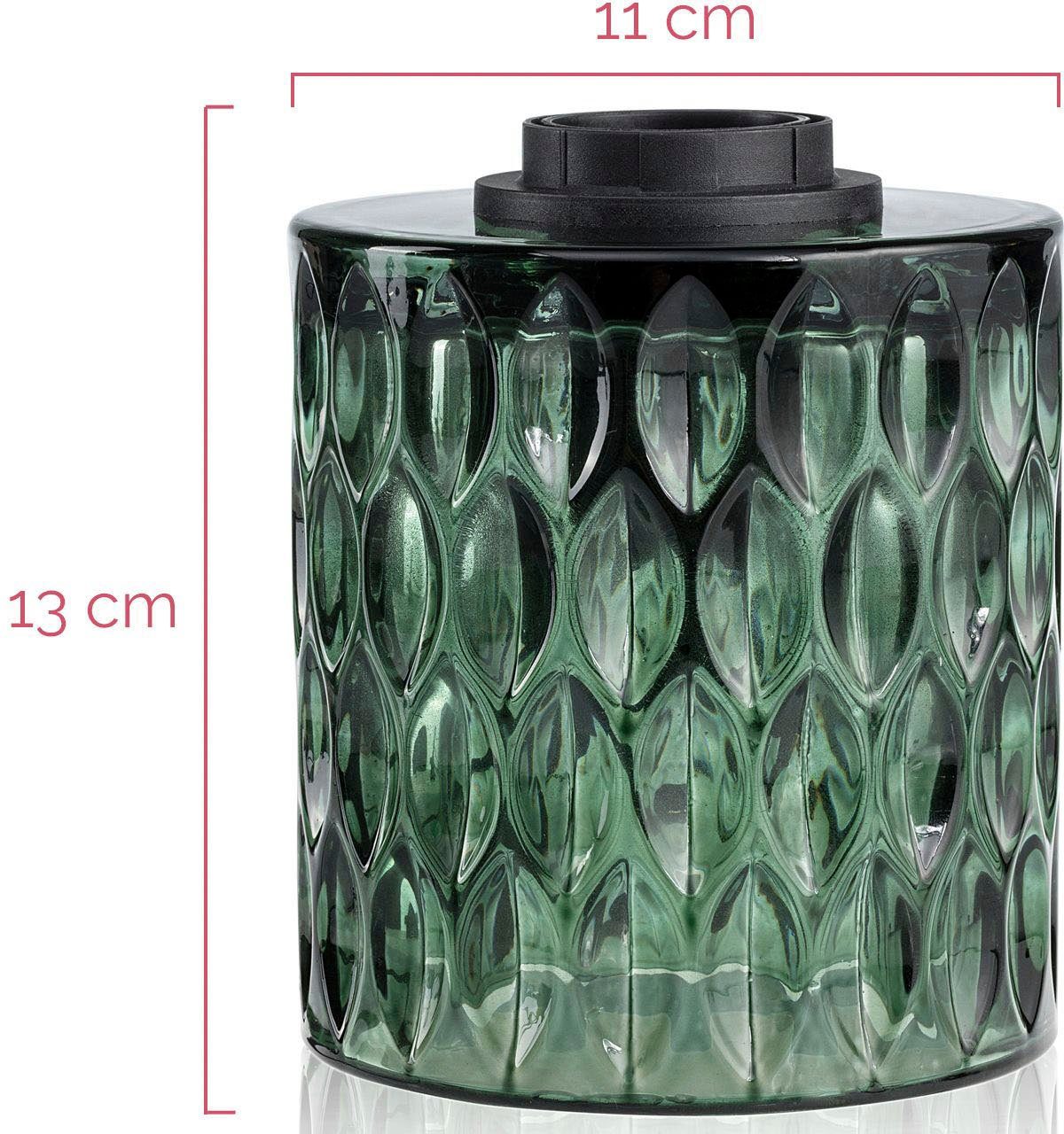 Pauleen Tischleuchte Crystal Magic, ohne Glas Grün, E27, Leuchtmittel