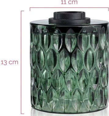 Pauleen Tischleuchte Crystal Magic, ohne Leuchtmittel, E27, Grün, Glas