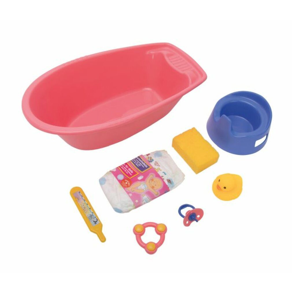 Melody Jane Puppenhaus Badezimmer-Set In Pink – Mit Schrank, 1:12 Maßstab, Für Miniatur-Deko