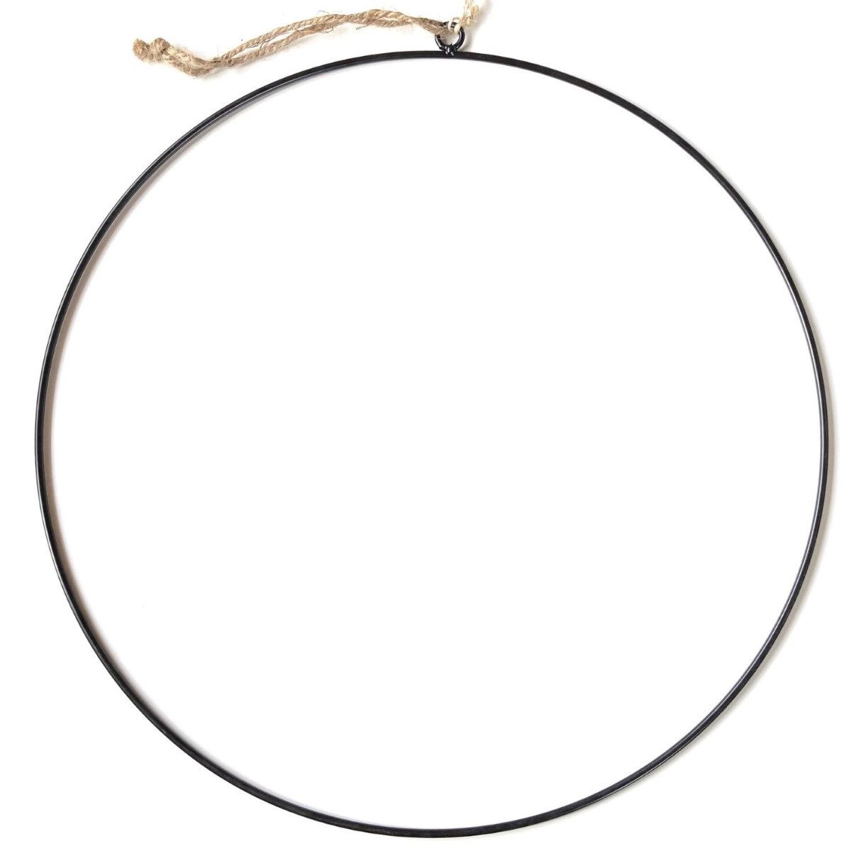 INNA-Glas Deko-Ringe Deko Ring FREYDIS, mit Juteschnur zum Hängen, schwarz, Ø40cm
