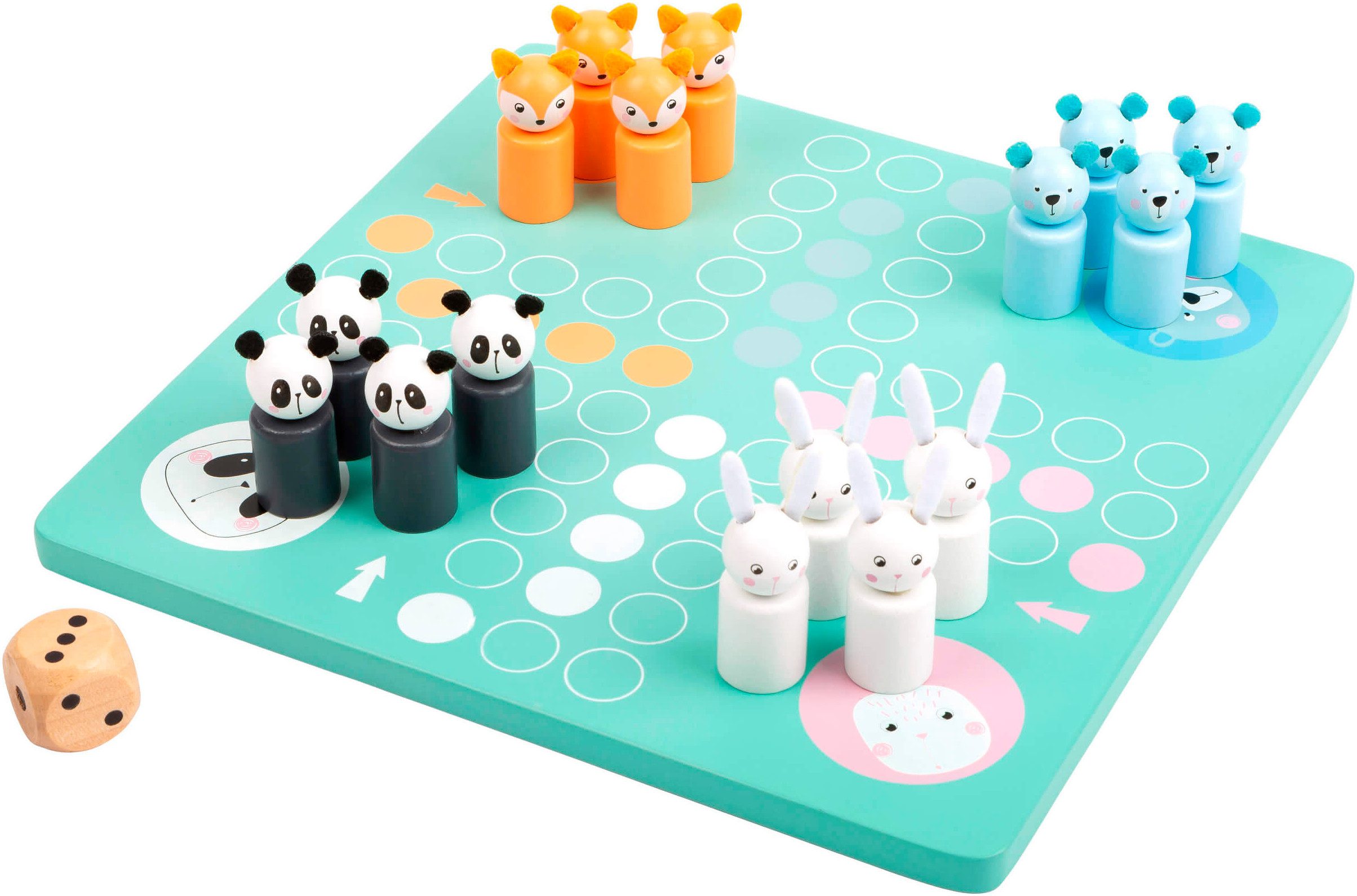 Small Foot Spiel Ludo, Pastell, Gesellschaftsspiel
