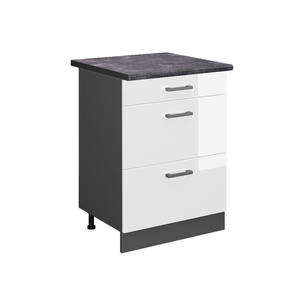 Vicco Unterschrank R-Line, Weiß Hochglanz/Anthrazit, 60 günstig online kaufen